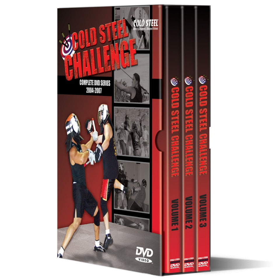 Cold Steel Challenge Complete 3 DVD Set - Knife Fighting & Self Defense Training Videos | Perfect for Martial Arts Enthusiasts & Survival Skills Training