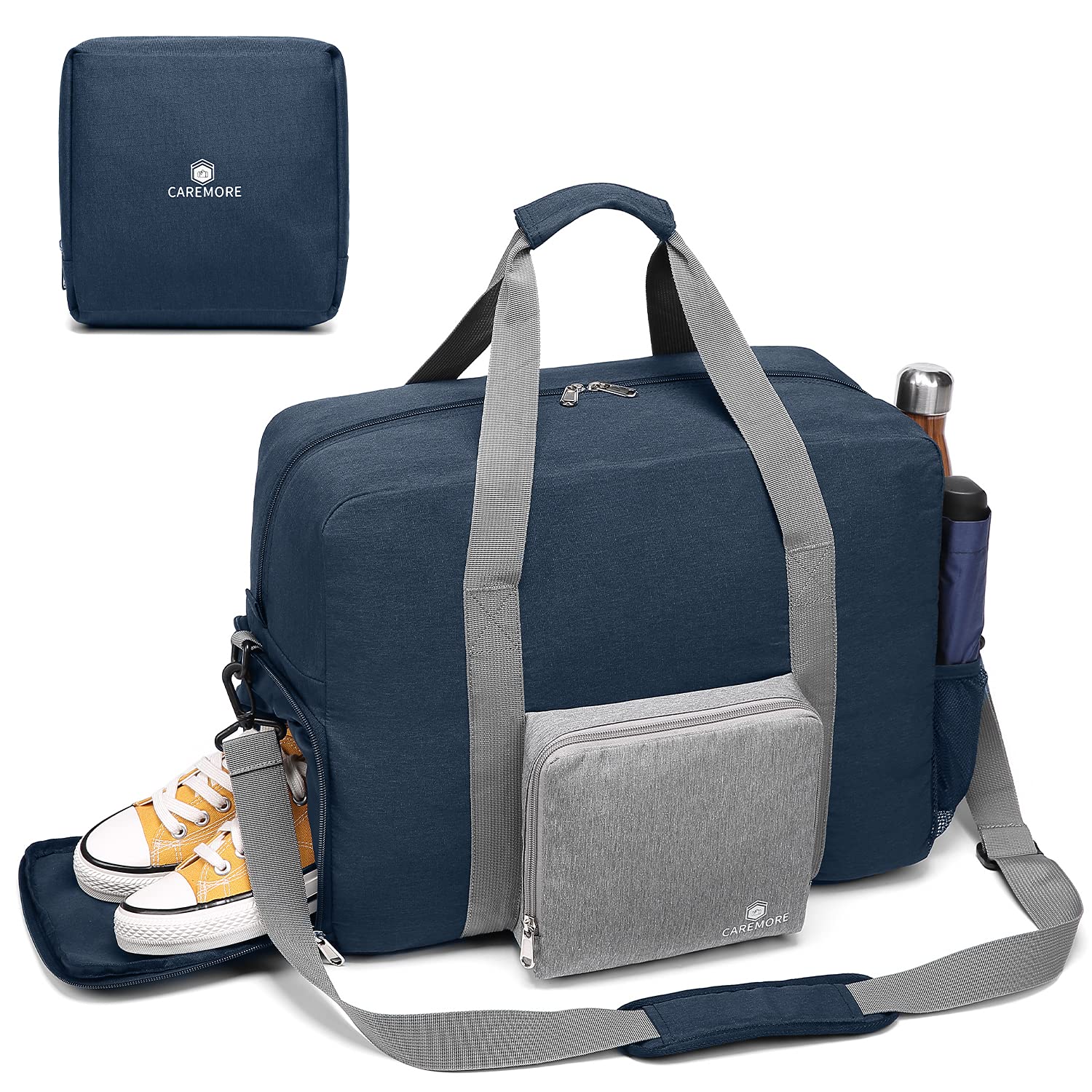 Foldable Gym Bag for Women & Men - Lightweight Travel Duffle Bag for Workout & Airplane Carry On | Perfect for Fitness, Sports & Travel
