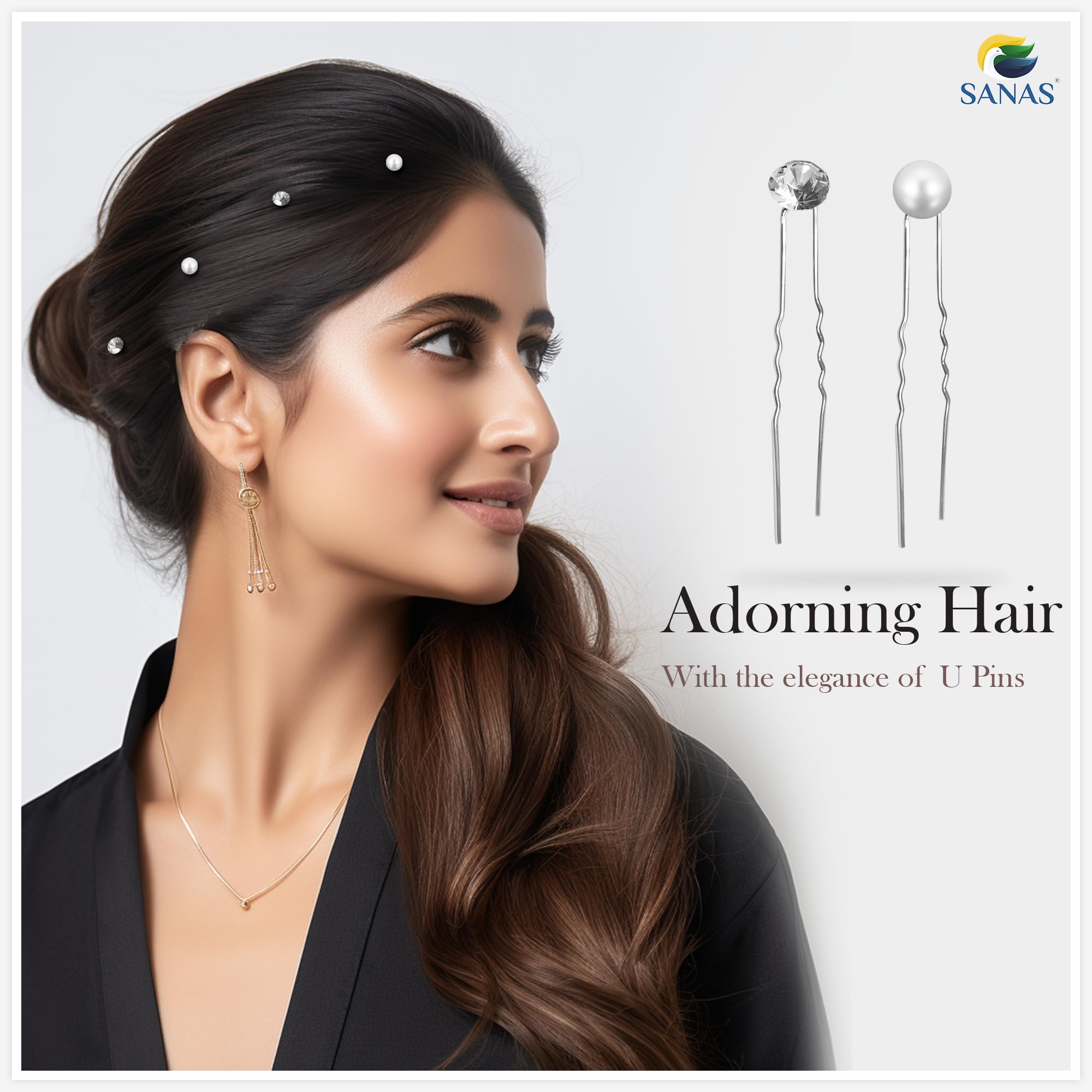 30Pcs White Juda Hair Pins for Women - Elegant Wedding Hair Accessories, Bun Hairstyle Pins, Bridal Hair Styling Essentials - Perfect for Weddings, Prom, Parties & Formal Events
