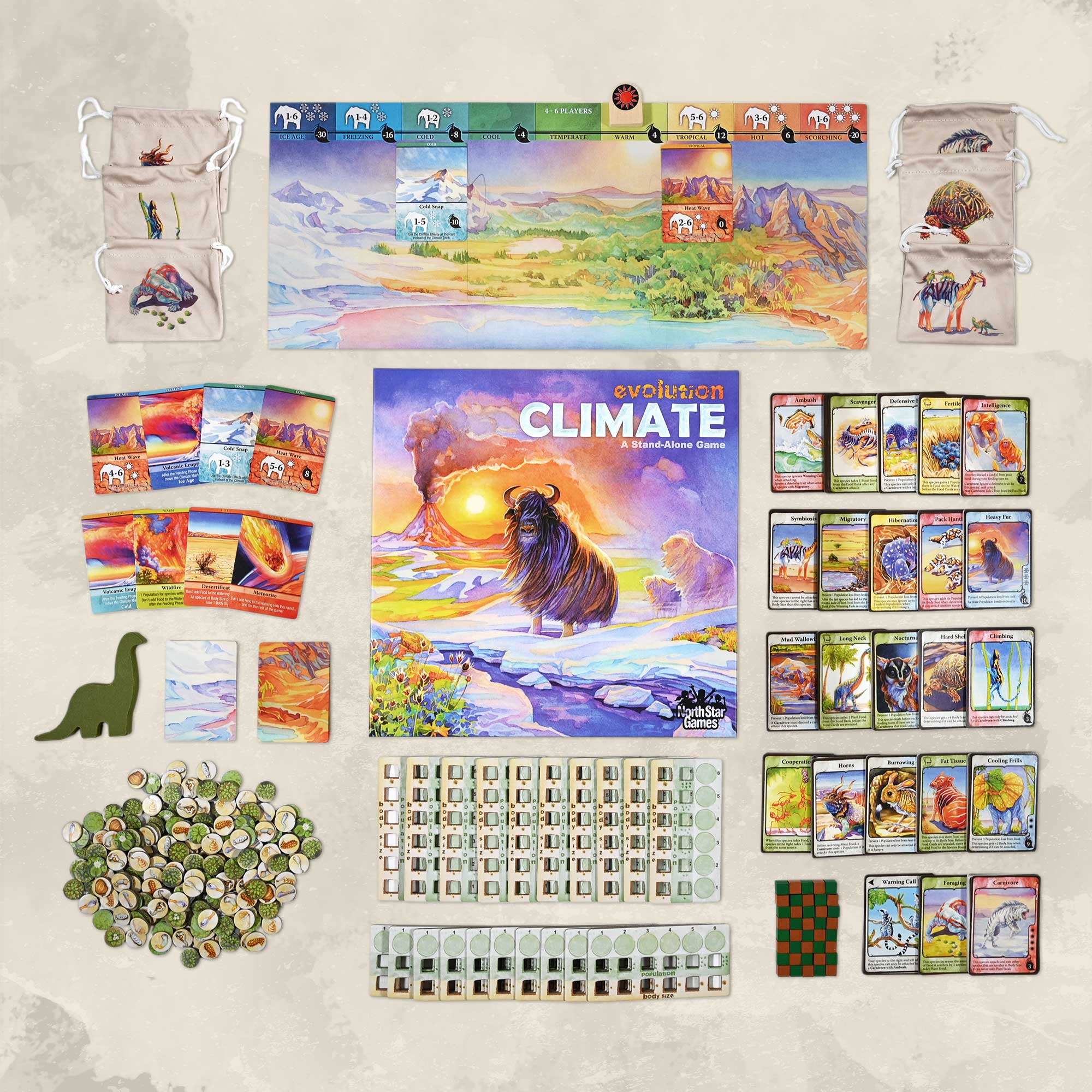 Evolution: Climate Board Game - Strategic Eco-Themed Tabletop Game for Adults & Families | Perfect for Game Nights & Environmental Education