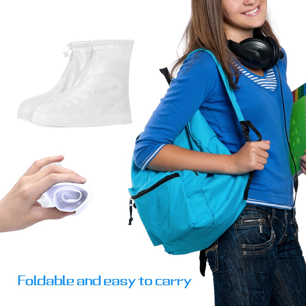 Non-Slip Reusable Waterproof Rain Shoe Covers for Women & Men - Perfect for Walking in Wet Weather, Commuting, and Outdoor Activities