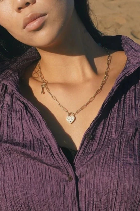 Enameled Heart Pendant Necklace - Elegant Jewelry for Women, Gift for Her, Valentine's Day, Anniversary, Birthday (Romantic & Stylish)