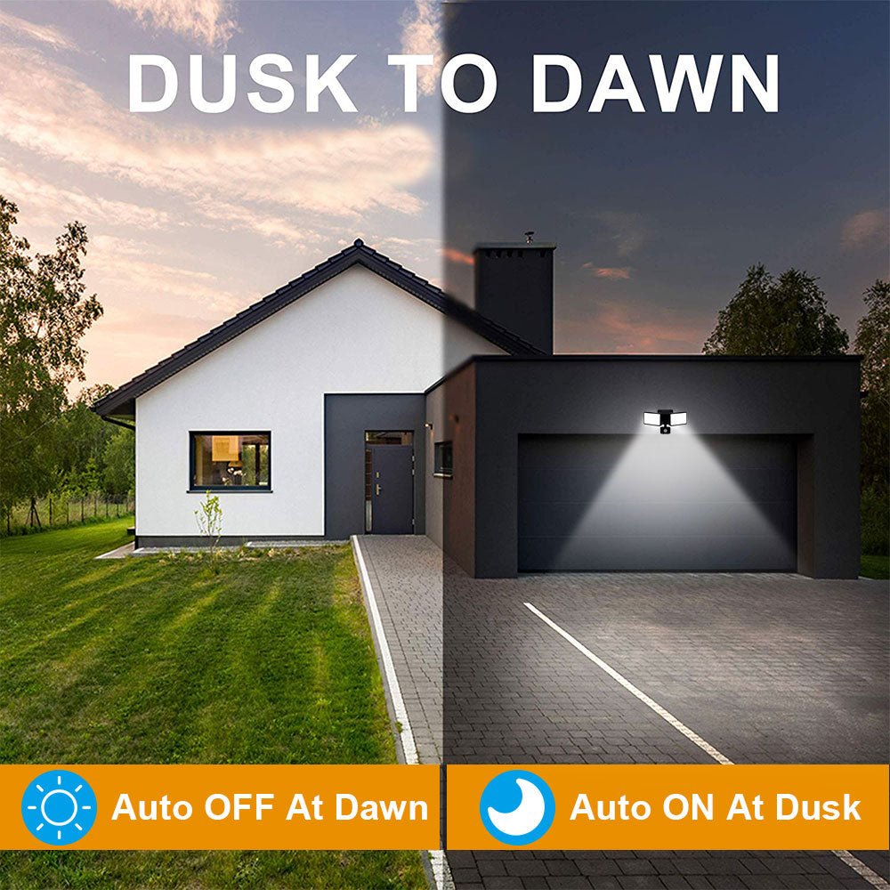 Depuley 20W LED Motion Sensor Flood Light Outdoor - Waterproof Security Lights with PIR Sensor for Garage, Yard, Patio, Pathway & Porch - Daylight White Plug-In Fixture (Ideal for Home Security & Outdoor Lighting)