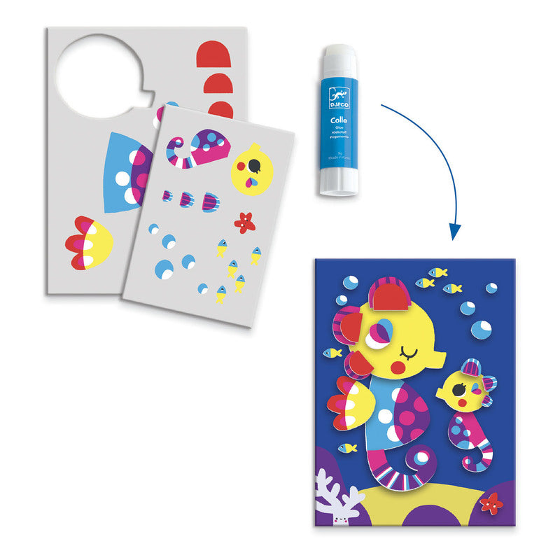 DJECO Seaside Delights Multi Craft Kit for Kids - DIY Beach Themed Art Projects, Creative Activities for Children - Perfect for Summer Crafts, Birthday Parties & Family Fun