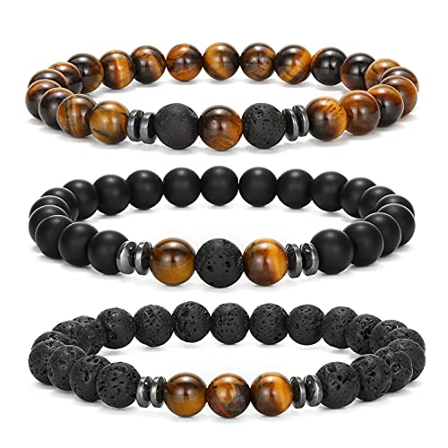 3Pcs-Tiger Eye&Matte-C
