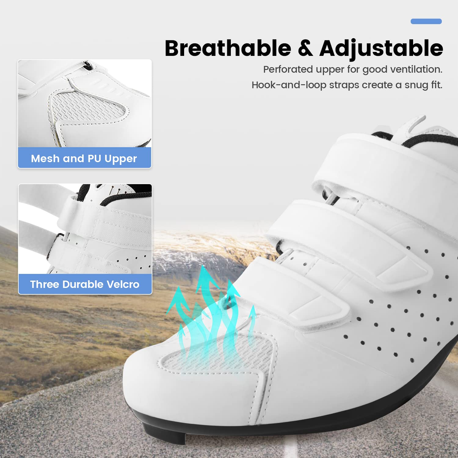 **Men's & Women's SPD & Delta Compatible Cycling Shoes for Peloton Bike - Unisex Indoor/Outdoor Road & Spin Bike Shoes with 3-Bolt Cleats - Perfect for Gym, Studio & Outdoor Riding**
