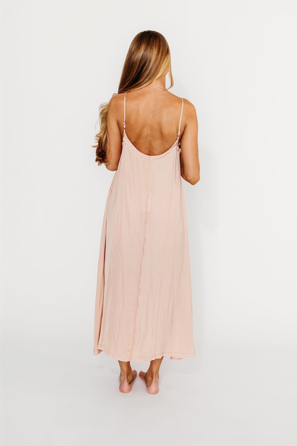 Ensley Satin Maxi Dress - Elegant Pink Clay Long Dress for Women, Perfect for Weddings, Parties & Special Occasions
