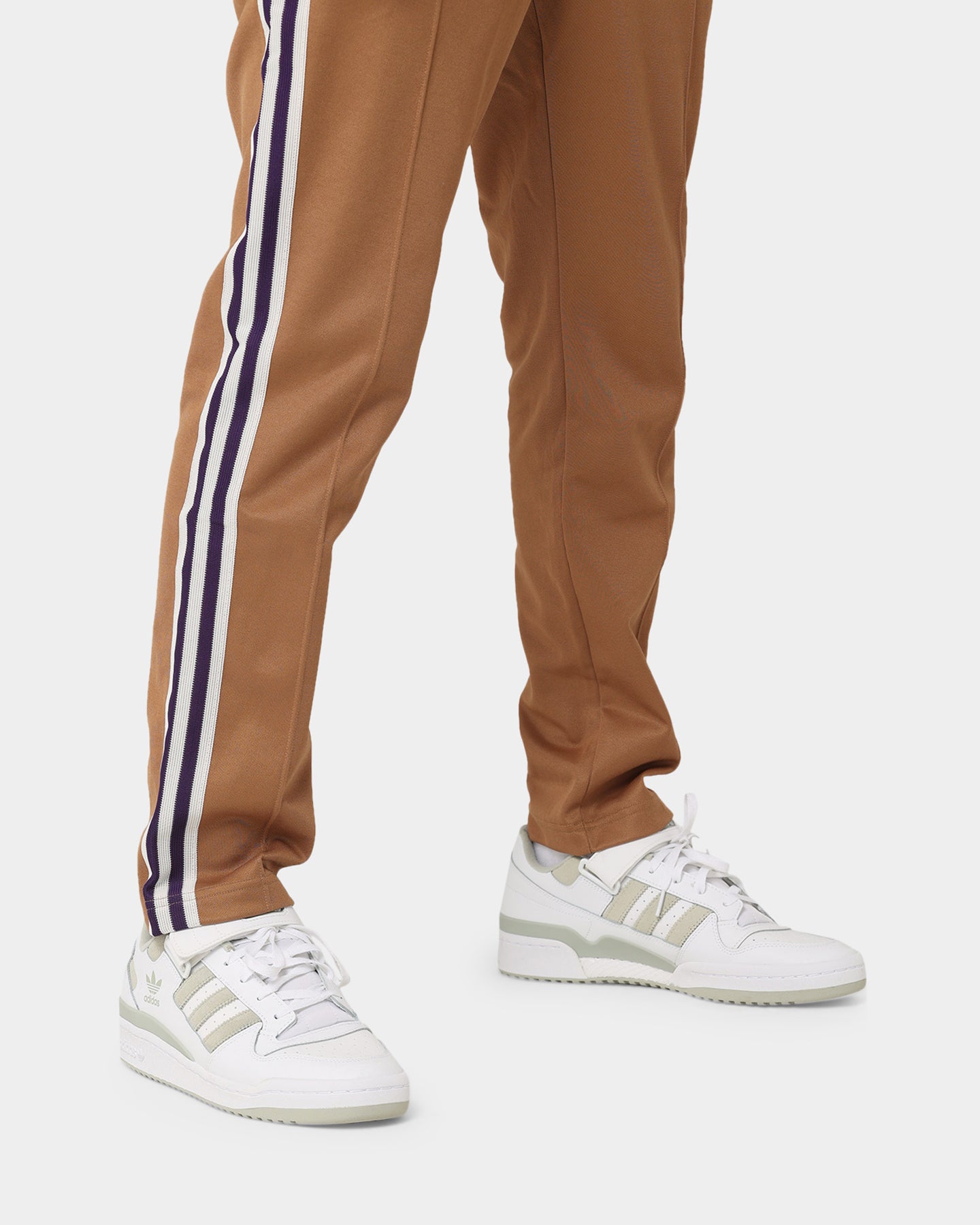 Adidas Adicolor Striped Track Pants for Men - Brown Desert Color Casual Joggers with Elastic Waistband | Perfect for Gym, Running & Streetwear Fashion