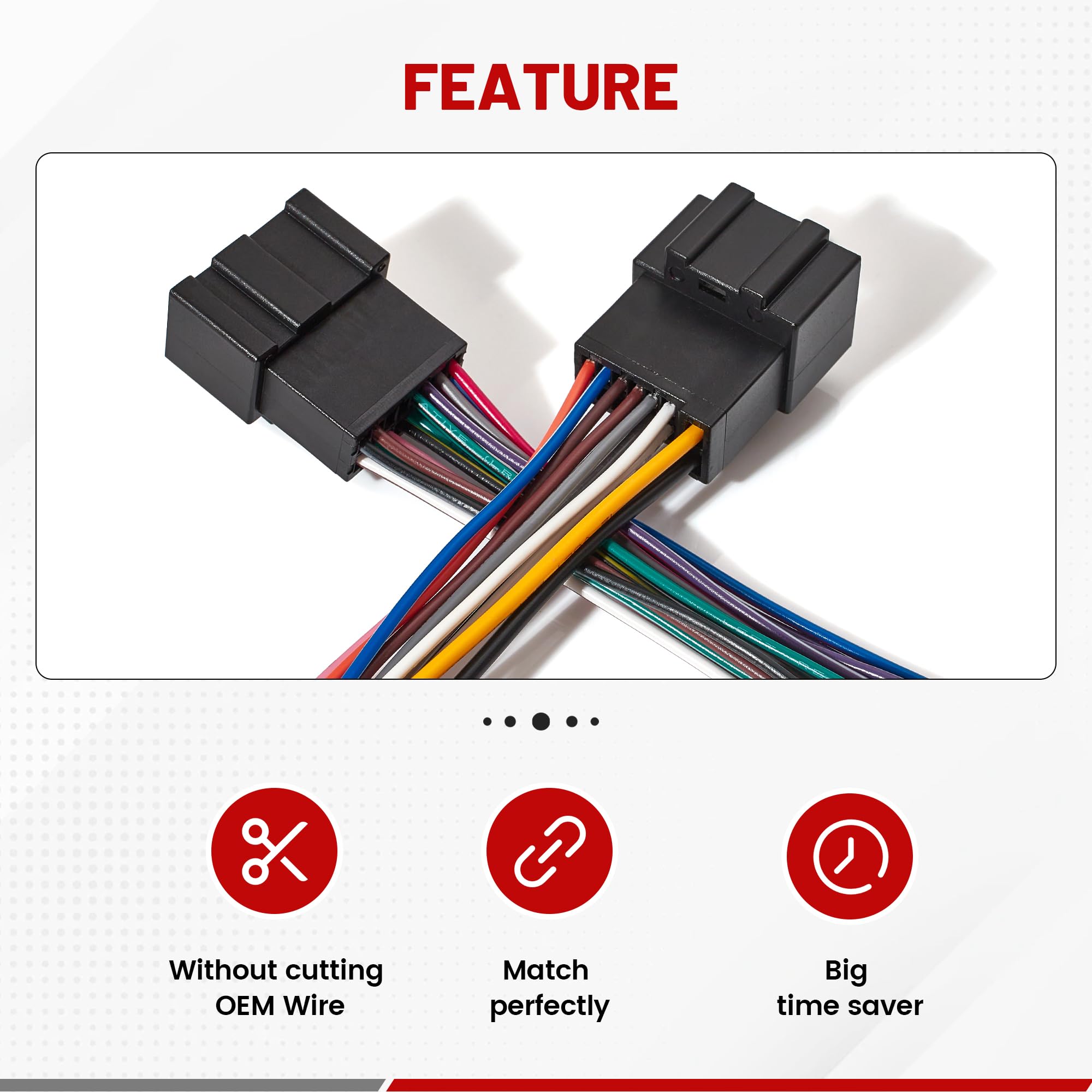 RED WOLF Radio Wiring Harness with Antenna Adapter for 2006-2013 GM GMC Sierra Chevy Impala Buick Cadillac - Aftermarket Stereo CD Player Receiver Installation Kit - Perfect for Car Audio Upgrades & DIY Installations