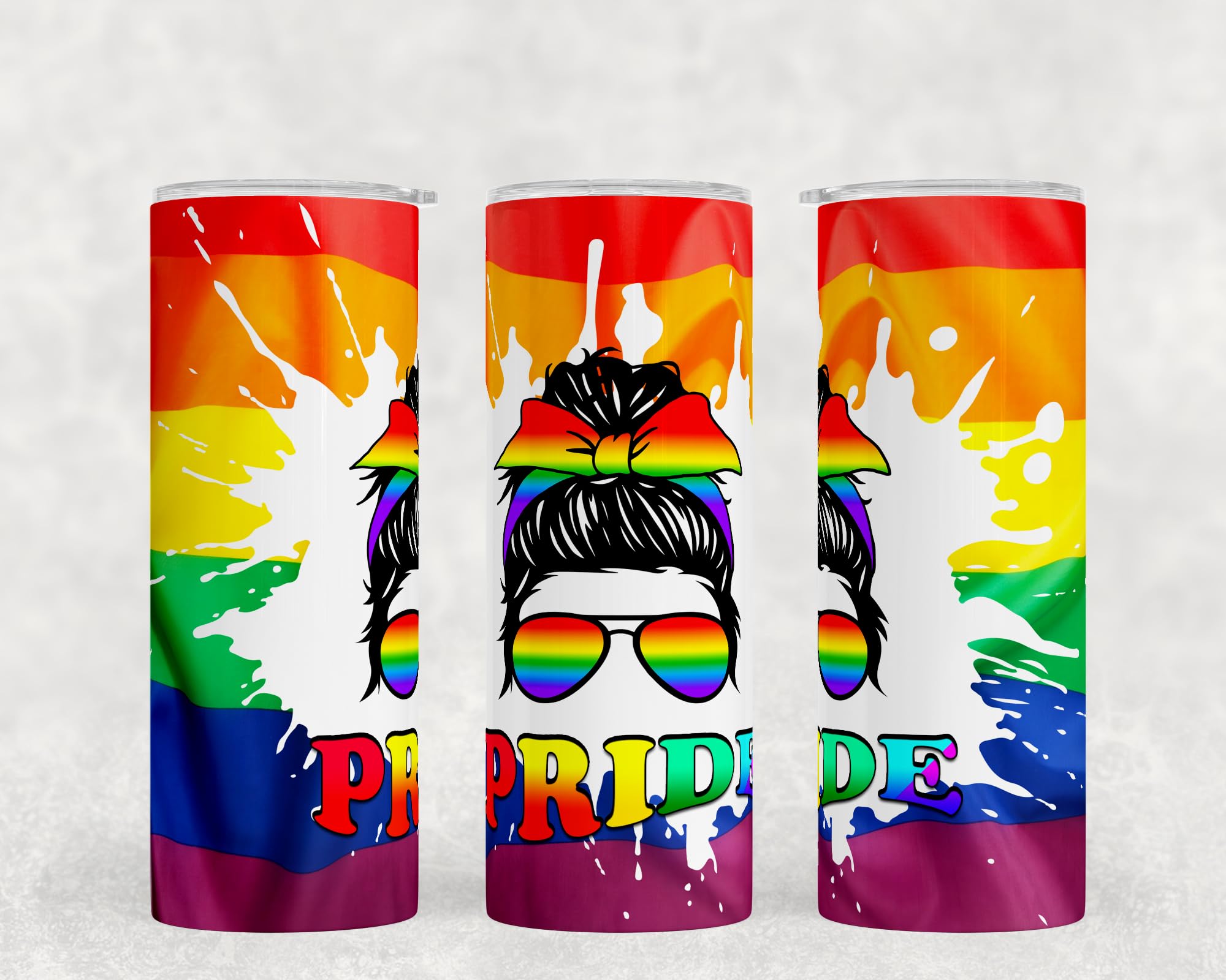Pride 20oz Tumbler Sublimation Bundle - Ready to Press Blank Tumblers for DIY Crafts - Perfect for Pride Month, Gifts & Custom Drinkware