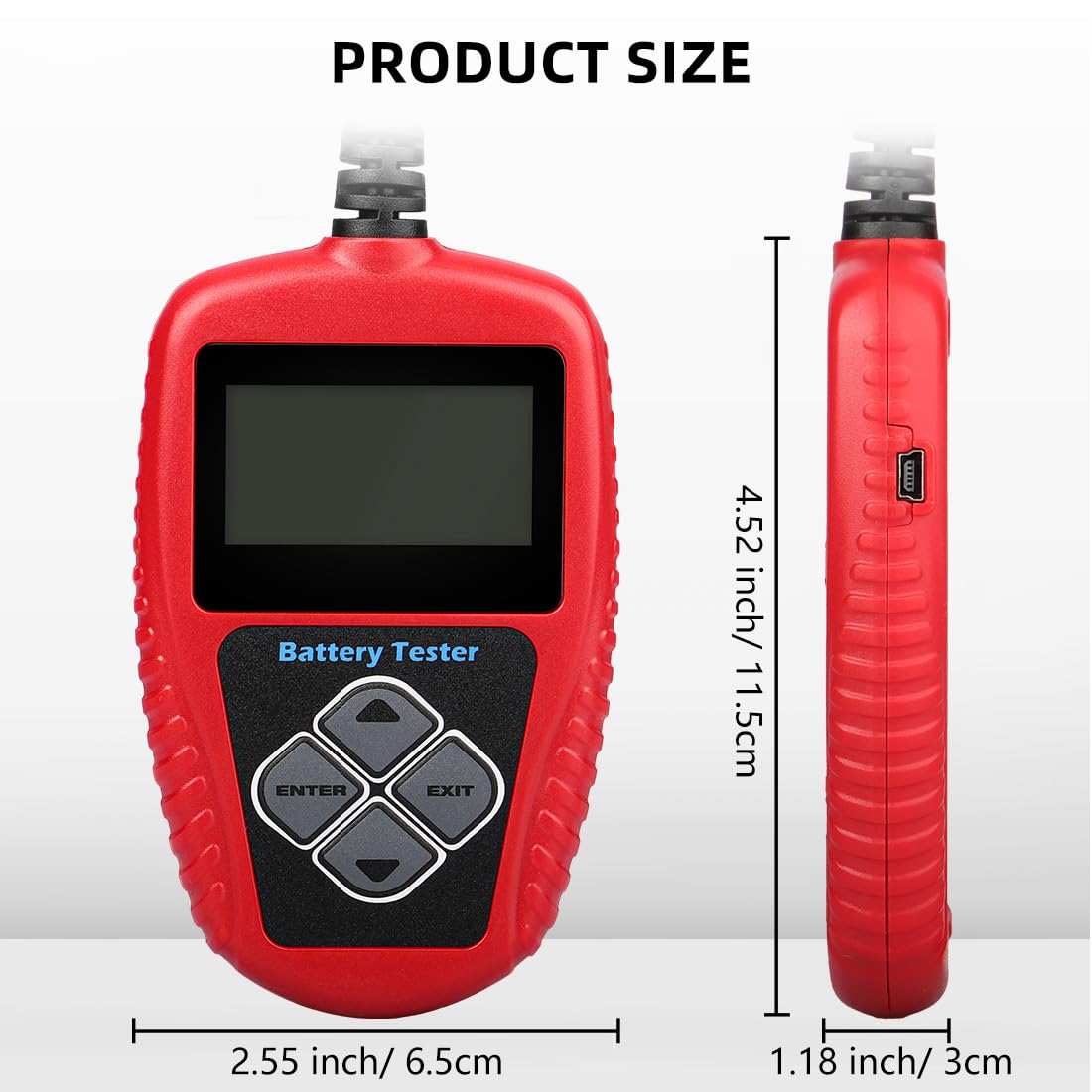 ANCEL BA101 12V Digital Car Battery Tester - 100-2000 CCA Load Capacity Automotive Alternator Diagnostic Tool - Cranking & Charging Analyzer for Trucks, Boats, RVs, Marine Vehicles - Perfect for Road Trips, Camping & Emergency Vehicle Maintenance