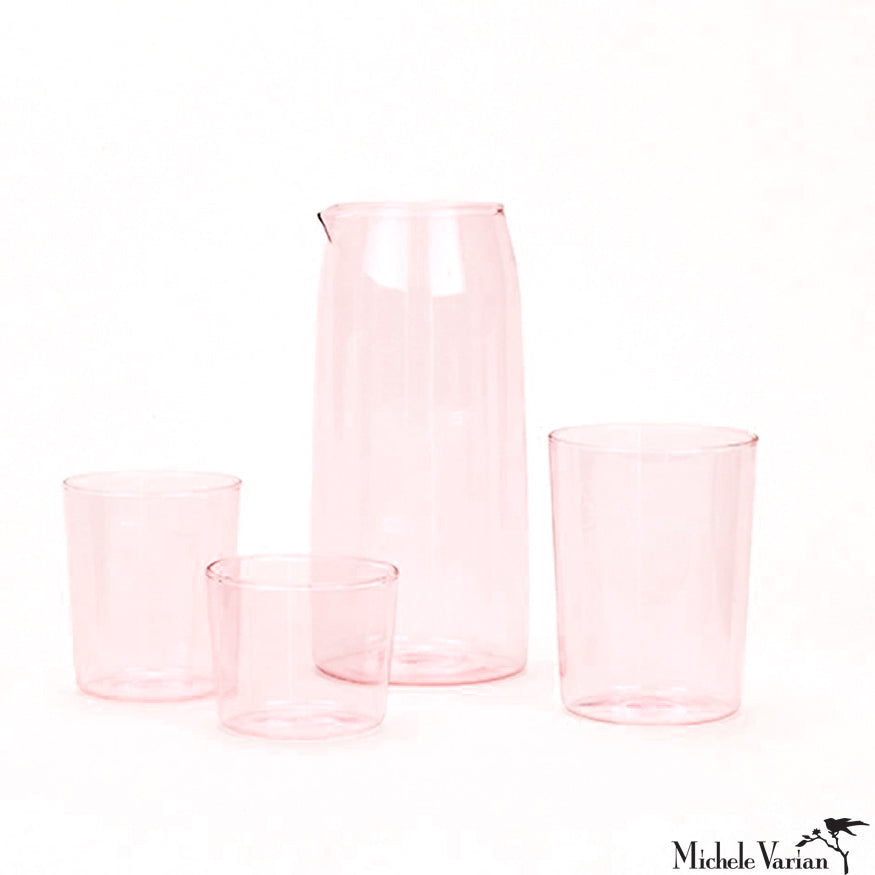 Premium 4-Piece Glassware Set - Elegant Blush Tones for Wine, Cocktails & Entertaining | Perfect for Dinner Parties, Gifts & Home Bar Accessories