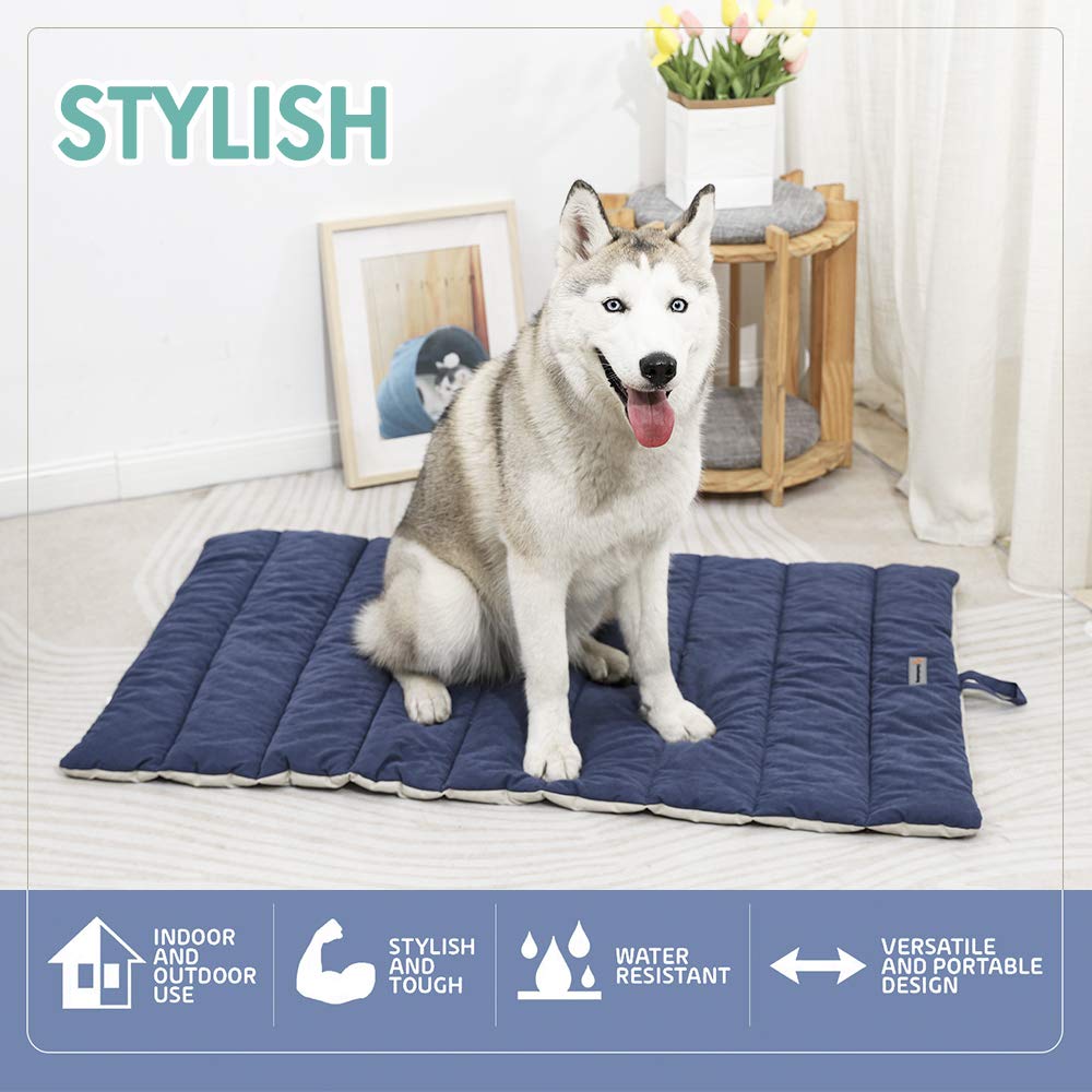 **Waterproof Outdoor Dog Bed - Large, Durable & Washable Pet Mat for Camping, Travel & Home Use**    **SEO优化说明**：   1. 核心关键词前置（