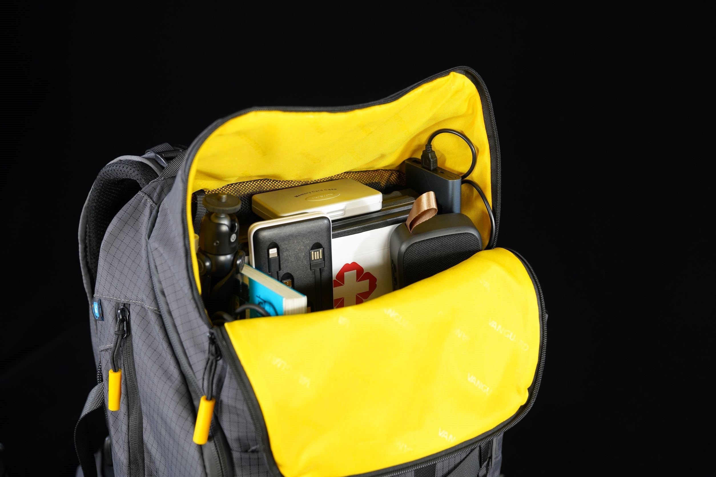 VEO Active 49 Gray Camera Backpack with USB Charger Port - Waterproof DSLR Bag for Travel & Outdoor Photography