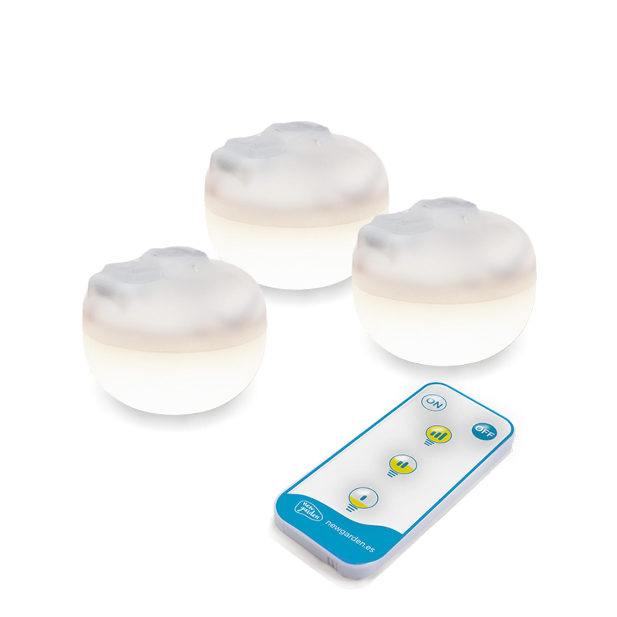 Newgarden Cherry Mini (Set of 3) Portable Rechargeable LED Light Bulbs - Perfect for Camping, Emergency Kits, and Home Decor
