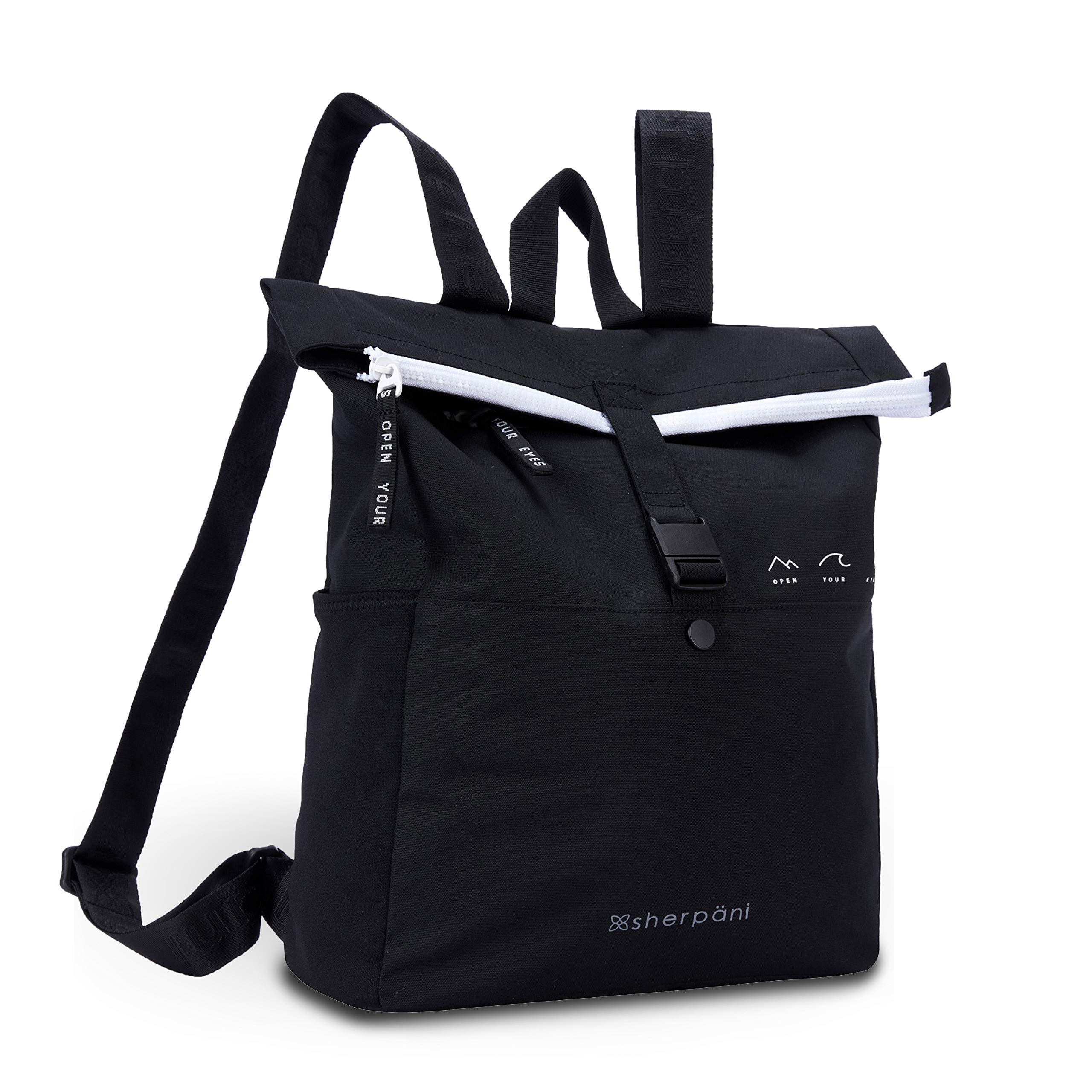 Sherpani Miyako Women's Nylon Backpack with Coin Purse - 14 Inch Laptop Sleeve, School Backpack & Travel Daypack (Black) - Perfect for Work, College & Everyday Use