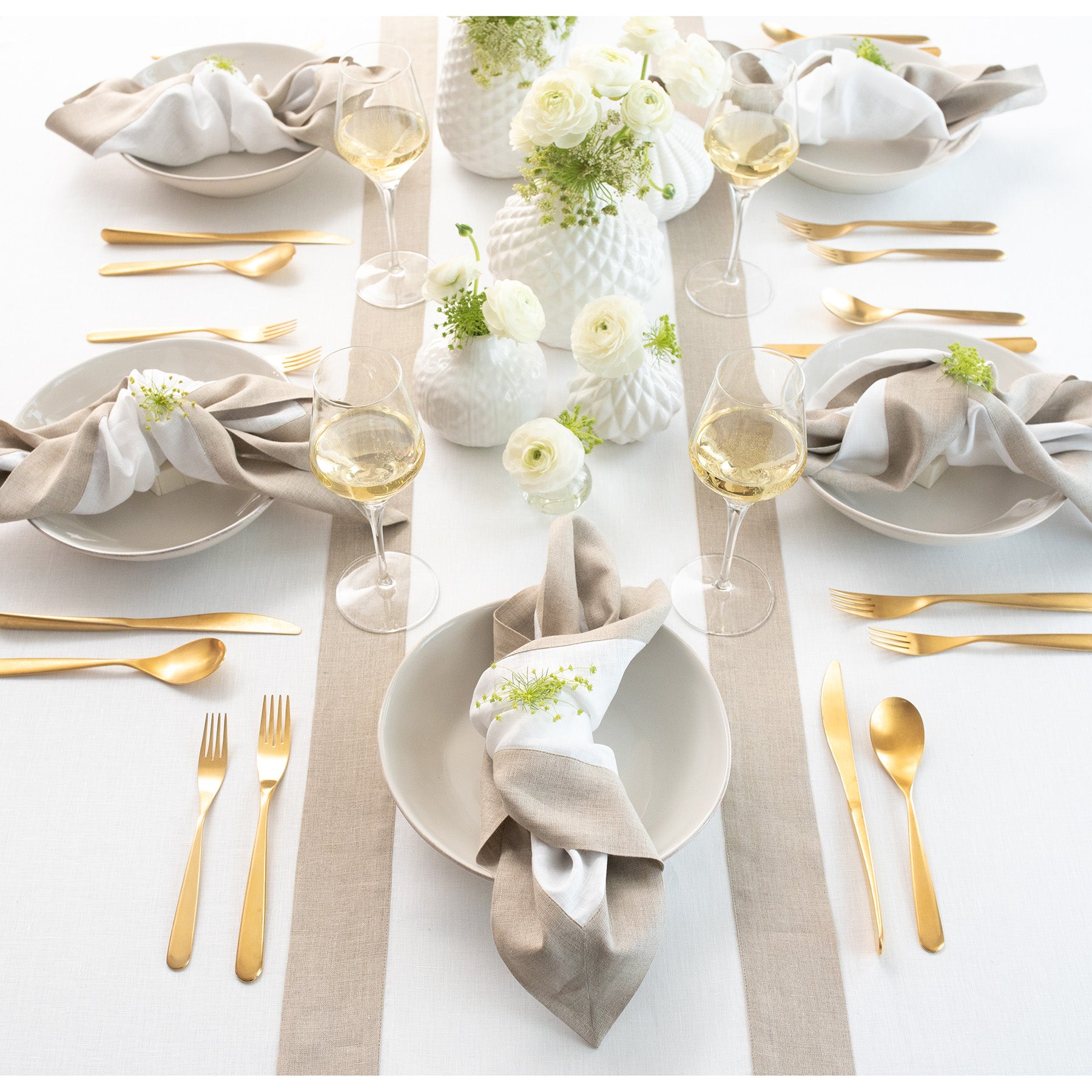Elegant Contempo Table Runner - Premium Cotton Linen Blend for Dining Room Decor, Wedding, and Holiday Table Settings