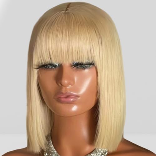 613 Blonde with Bangs/Middle Part