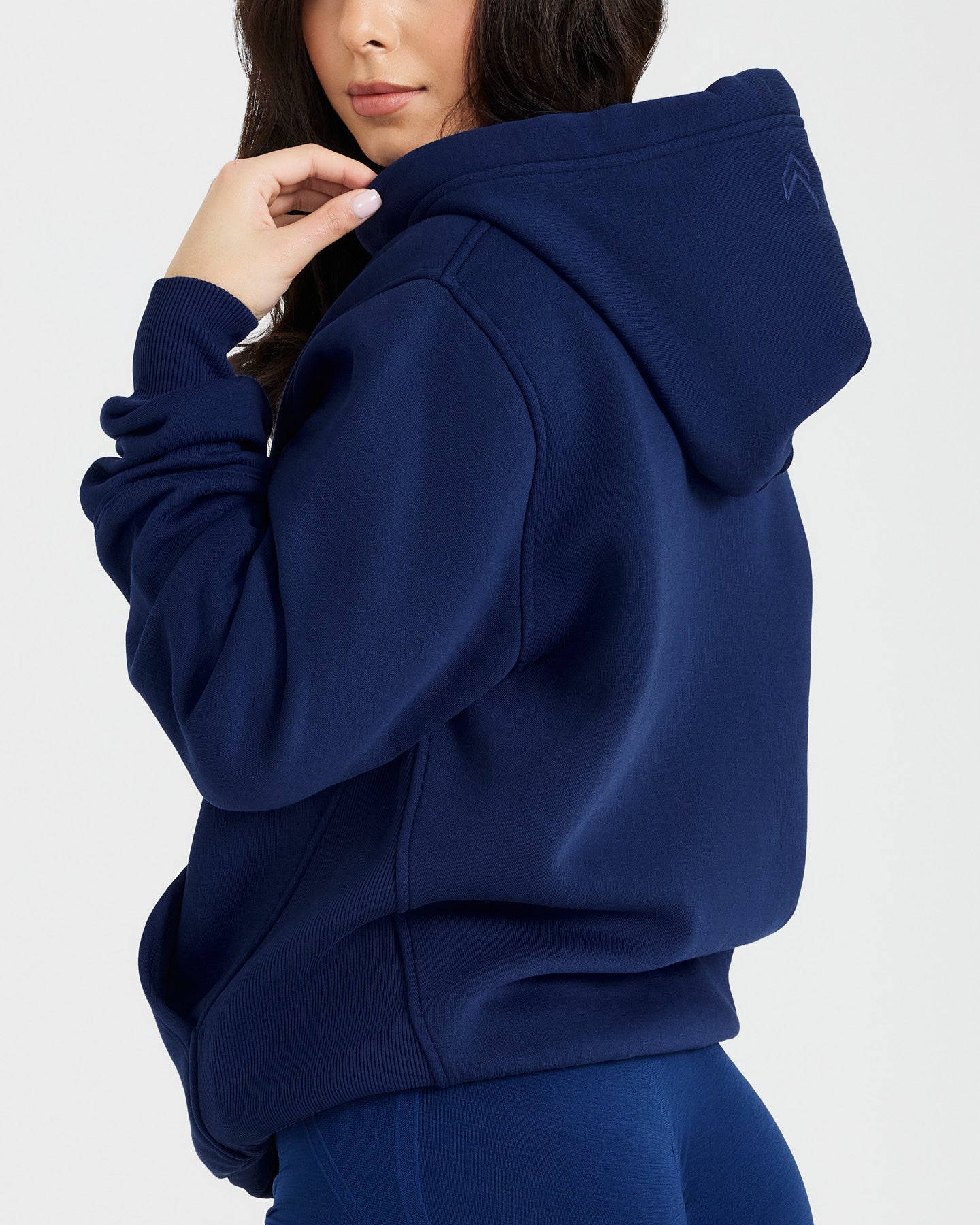 Classic Lounge Oversized Zip Through Hoodie for Men & Women | Soft Fleece Pullover with Front Pockets | Midnight Blue | Perfect for Casual Wear, Gym & Outdoor Activities