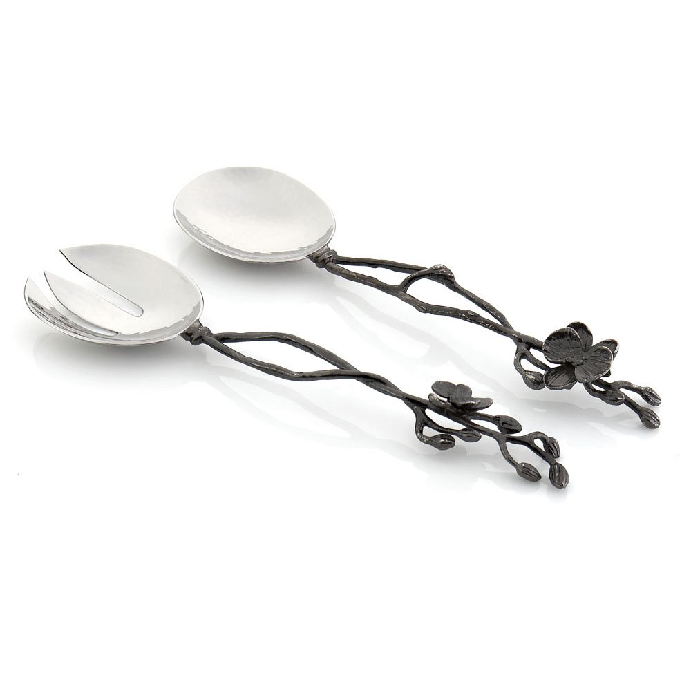 Luxury Black Orchid Serving Set - Elegant 12-Piece Dinnerware for Entertaining - Perfect for Weddings, Parties & Formal Dining
