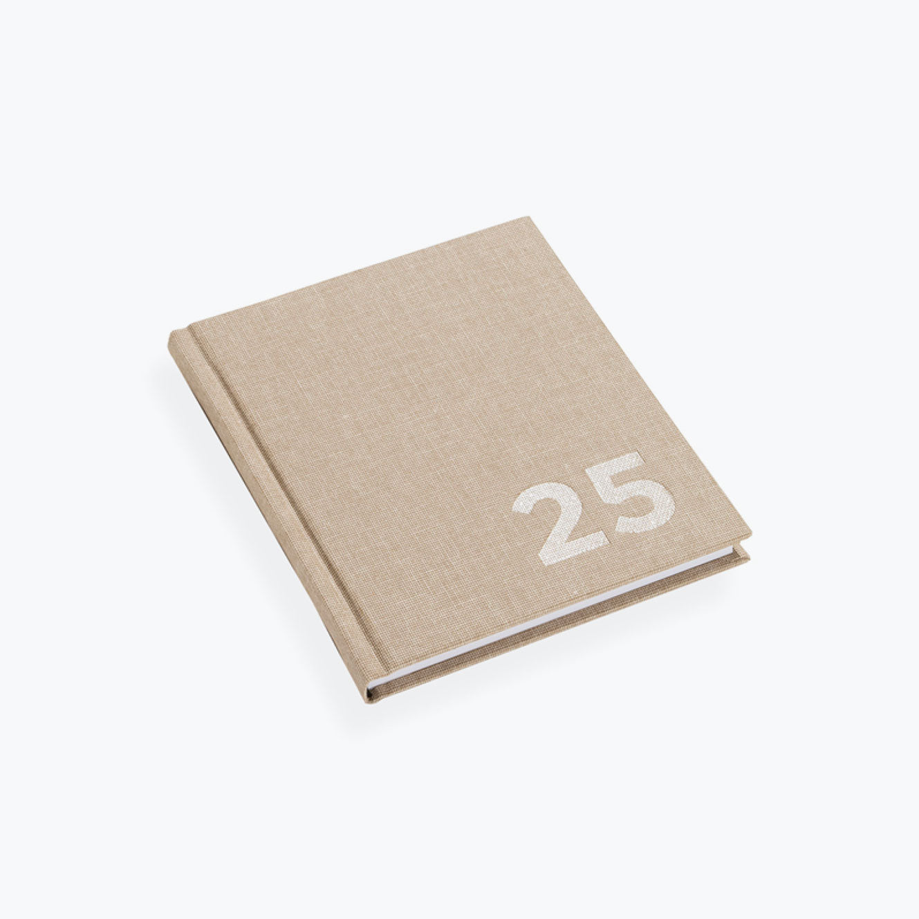 2025 Hardcover Diary Planner - Small Sand Brown Bookbinders Design for Daily Scheduling & Journaling | Perfect for Office, School & Personal Organization