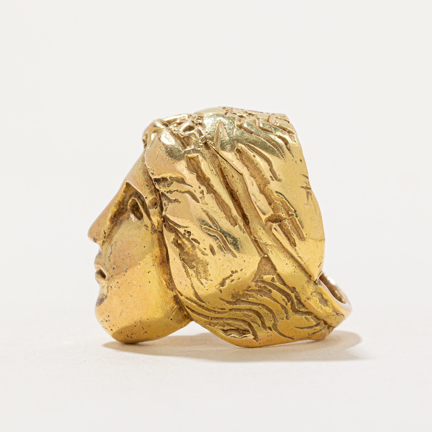 18K Yellow Gold Custom Portrait Ring - Size 5 - Personalized Photo Jewelry for Women, Engraved Memorial Gift for Mom, Wife, or Loved One | Perfect for Anniversaries, Birthdays & Special Occasions
