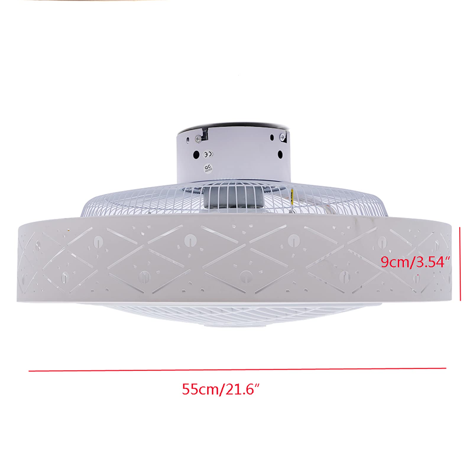 22 Inch Modern Ceiling Fan with LED Light and Remote Control - Dimmable Semi Flush Mount Fan for Living Room, Bedroom, Office - 3 Speed Settings & 3 Color Temperatures - 110V for 50-170 sq ft Spaces (Pineapple Bead Design) - Perfect for Home Cooling, Ambient Lighting, and Energy-Efficient Air Circulation