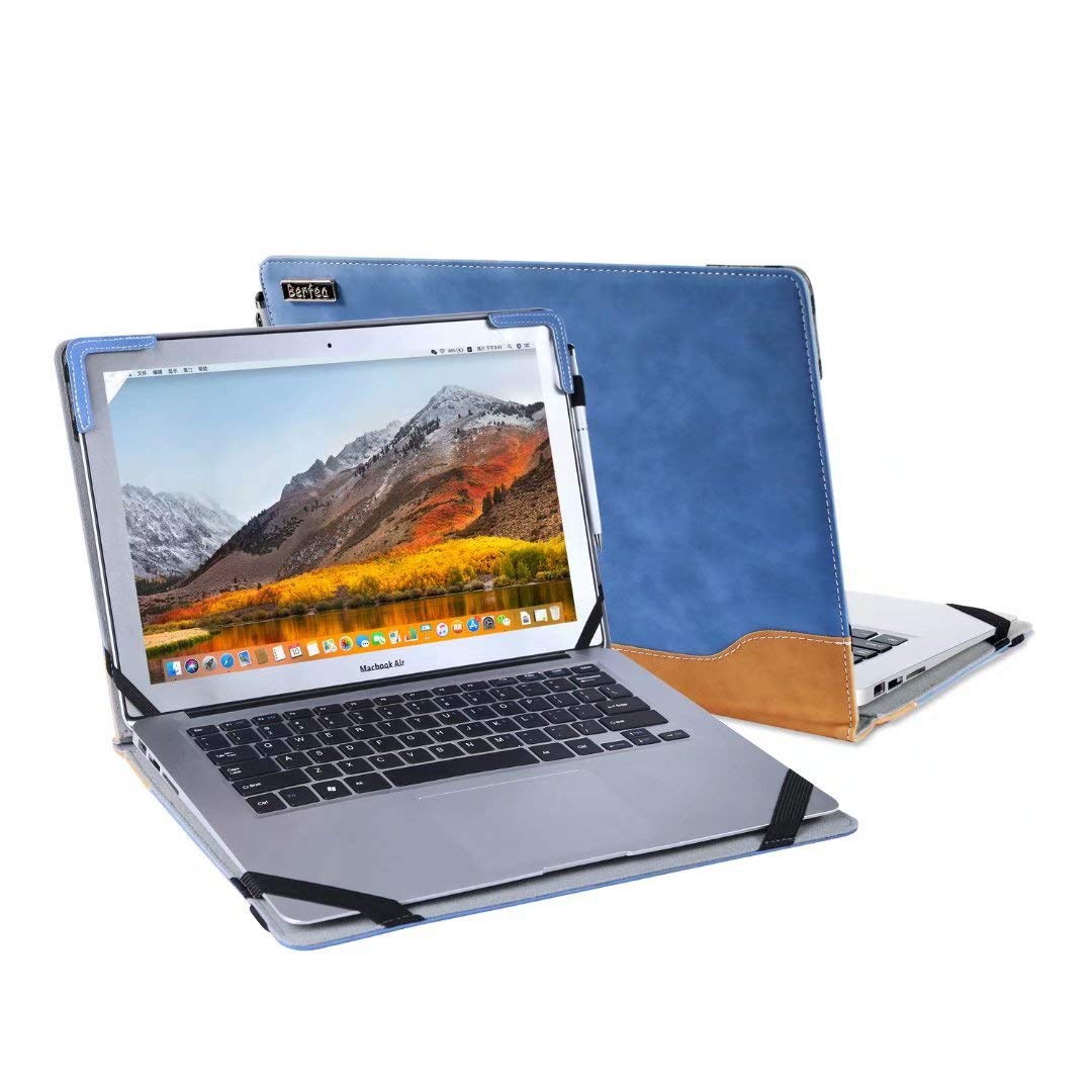 Dell Inspiron 14 Laptop Case Cover for Models 5401 5402 5405 5408 & Latitude 14 5400 5401 5410 - Protective Sleeve with Cooling Stand | Perfect for Travel, Office & School Use (Blue)