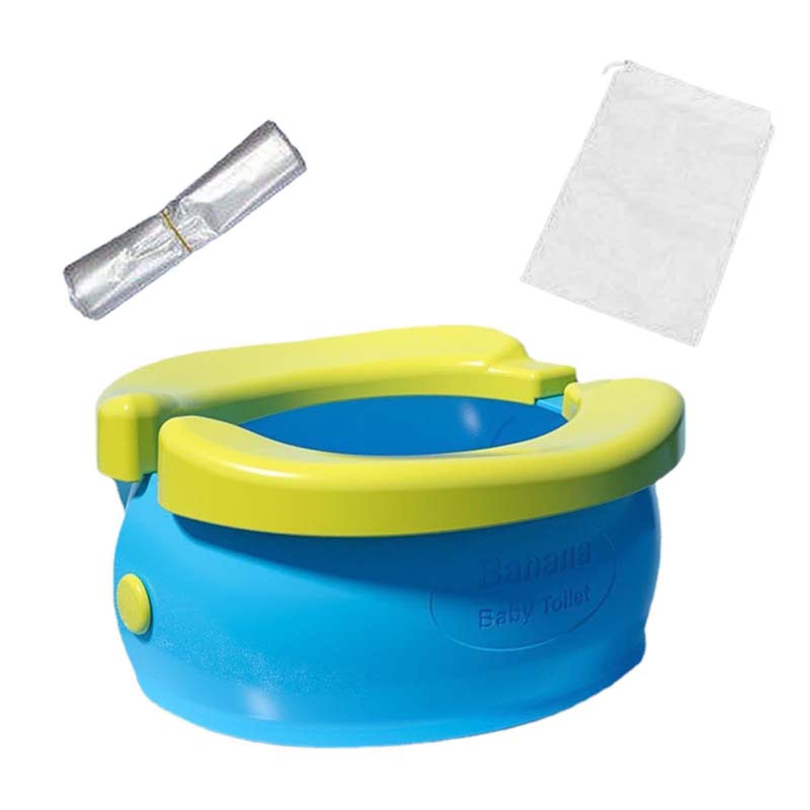 Foldable Kids Potty Portable Toilet for Travel & Emergencies - Lightweight & Compact Baby Potty Training Seat (Blue) | Perfect for Road Trips, Camping, Airplane & Outdoor Adventures