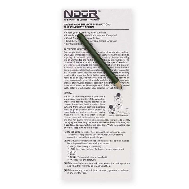 NDuR Emergency Survival Kit - Compact & Durable Survival Tin for Outdoor Adventures, Camping, Hiking & Emergency Preparedness