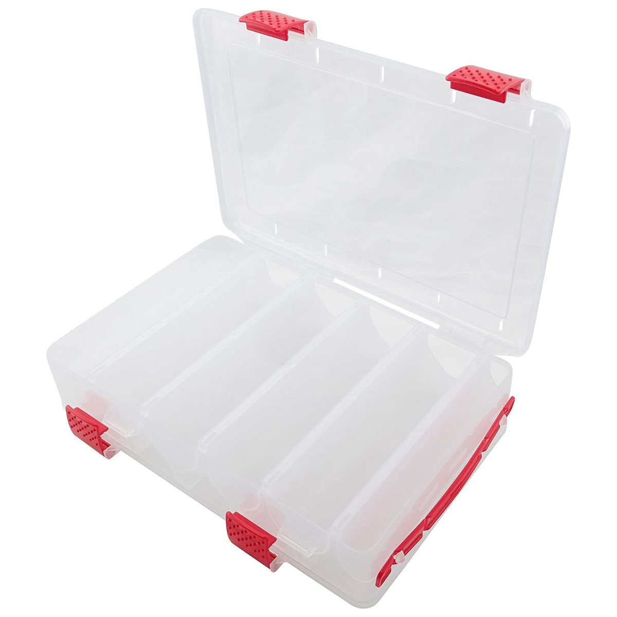 Amish Outfitters Double-Sided Tackle Box - 10 Compartments for Fishing Lures & Baits