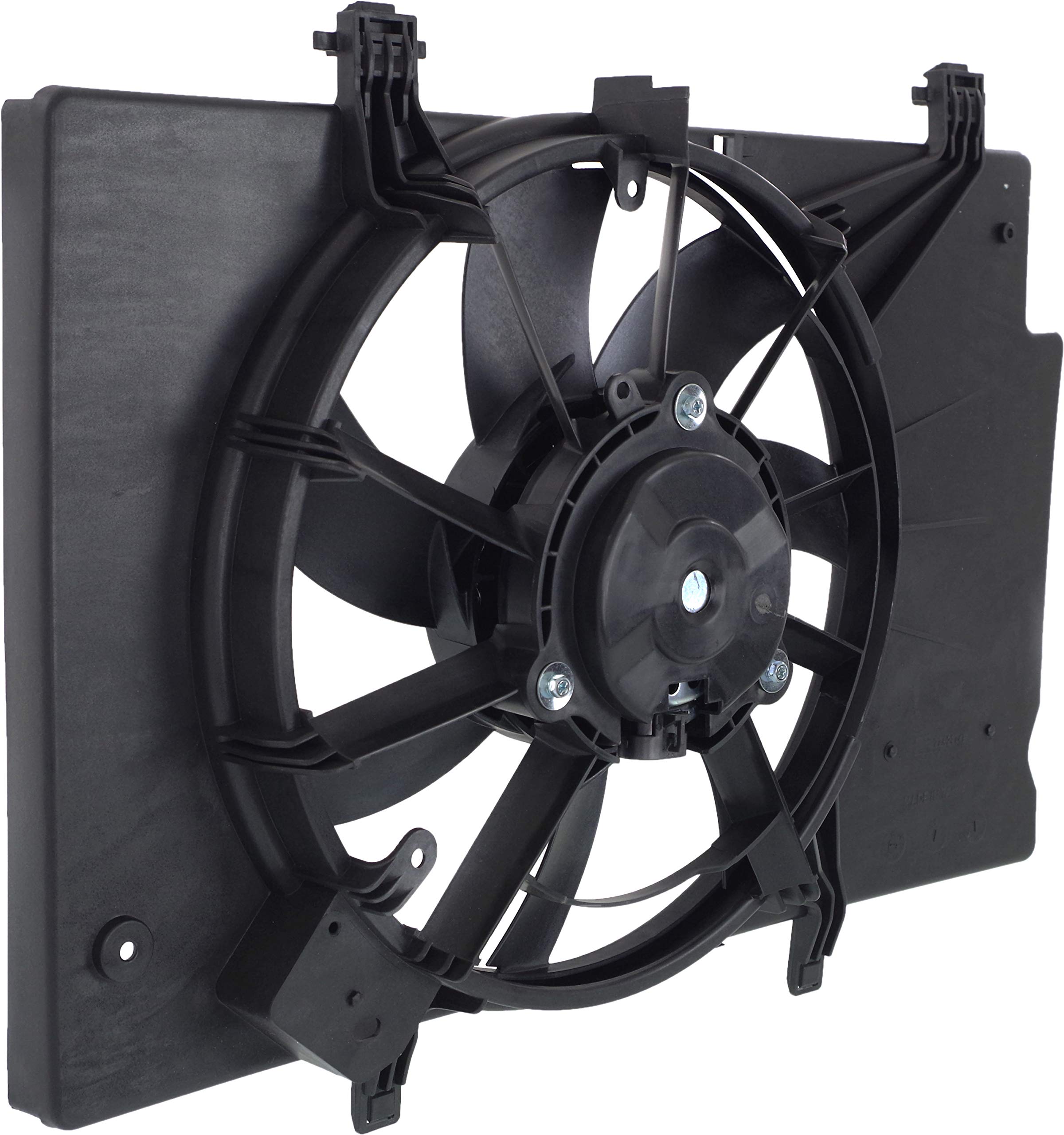 Go-Parts Radiator Fan Assembly Compatible with Ford Fiesta 2011-2019 (1.6L Engine) - Replacement Cooling Fan for 2012 2013 2014 2015 2016 2017 2018 Models (Excludes ST) - Perfect for Engine Overheating Prevention & Cooling System Repair