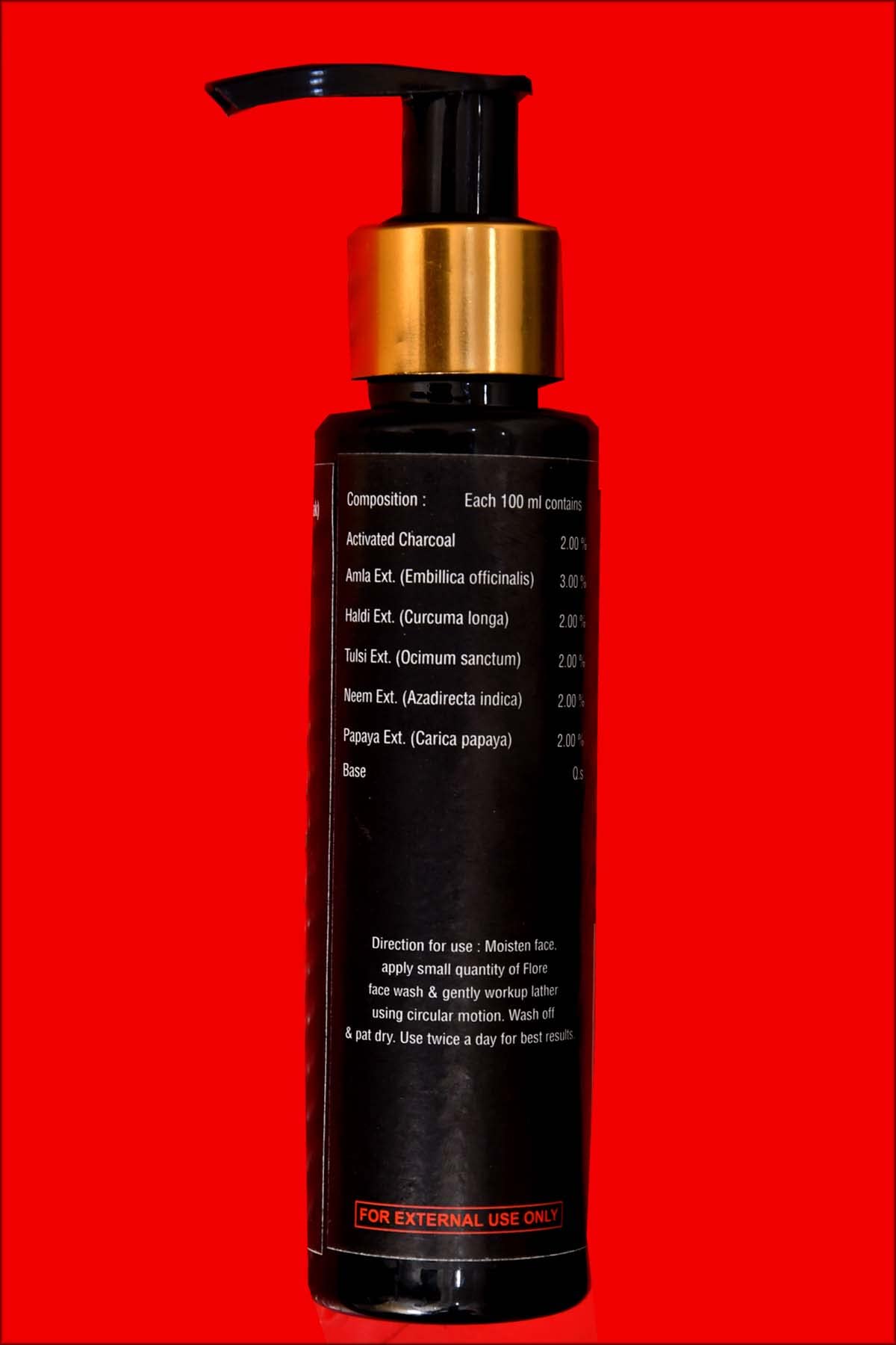 Best AJORA Charcoal Face Wash for Oily Skin - Oil Control & Skin Defense with Herbal Ingredients (Tulsi, Neem, Papaya) - Deep Cleansing & Acne Treatment for Daily Skincare Routine