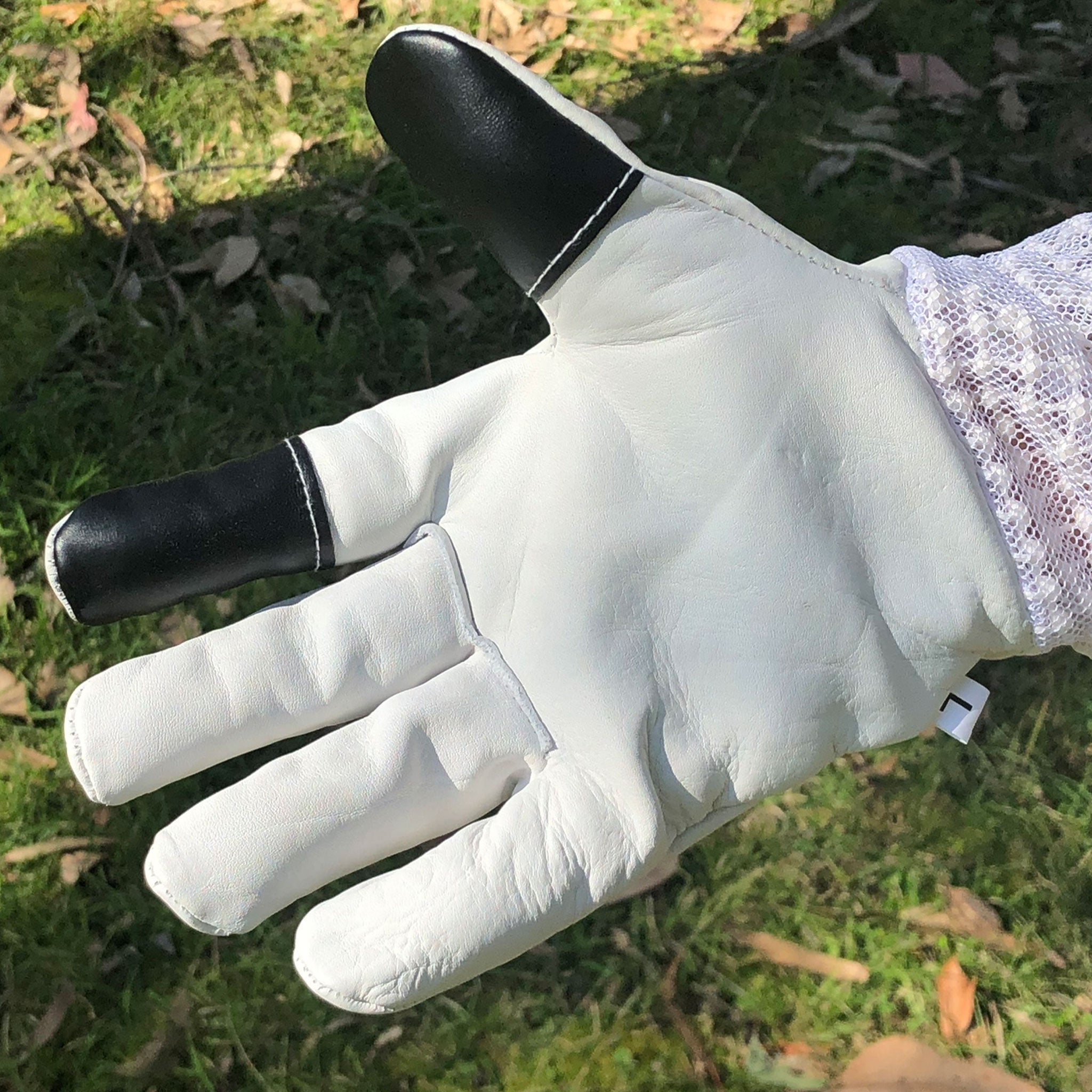 RhinoGuard Triple Mesh Ventilated Touchscreen Gloves - Premium Cowhide Leather Motorcycle Gloves for Riding, Cycling & Outdoor Sports