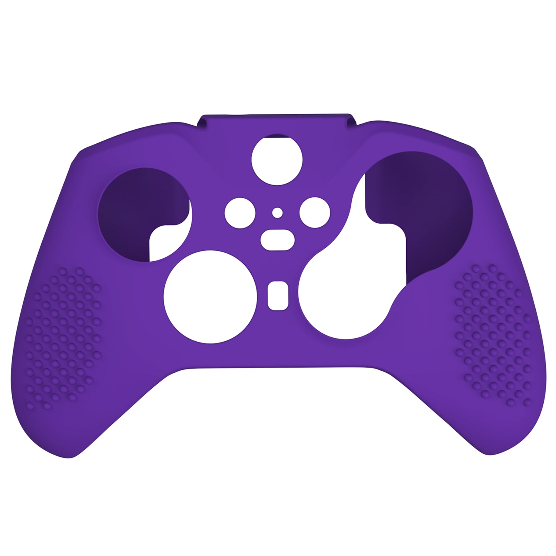 eXtremeRate PlayVital Purple Anti-Slip Silicone Controller Cover for Xbox One Elite Series 2 (Model 1797 & Core) - Soft Protective Skin with Thumb Grips & Analog Caps | Perfect for Gaming, Streaming & Long Play Sessions XBOWP0061GC