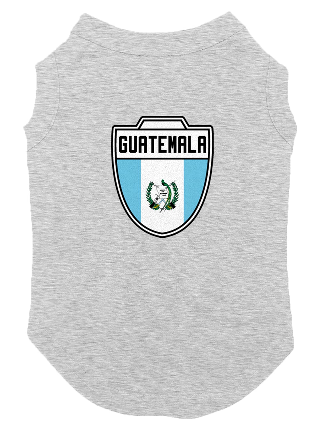 Guatemala Soccer Dog Jersey - Country Crest Embroidered Pet Shirt for Small Dogs (Light Gray) - Perfect for Game Day, National Pride & Pet Costume Parties