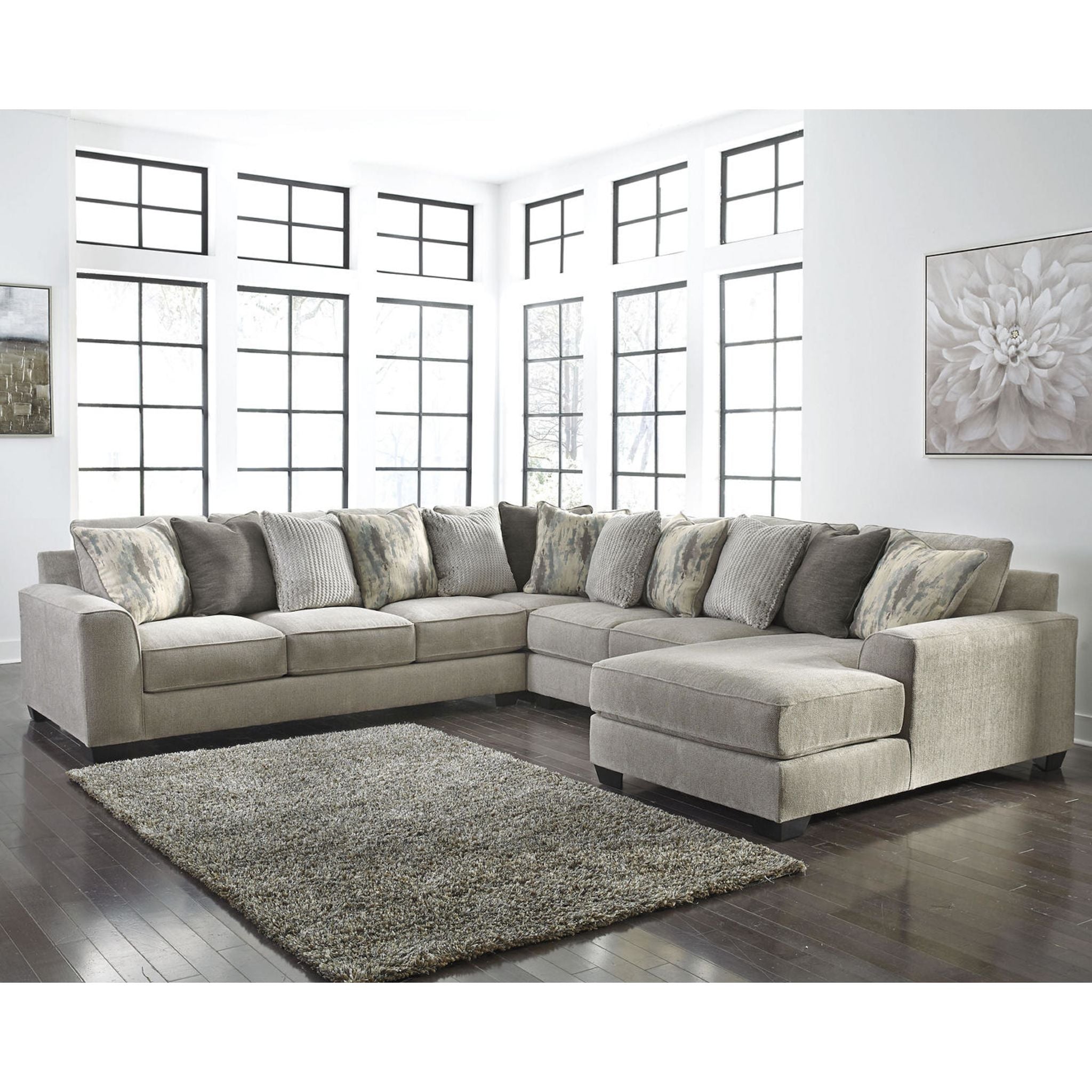 Ardsley 4-Piece Sectional Sofa with Chaise Lounge - Modern L-Shaped Living Room Couch for Small Spaces, Apartment & Family Gatherings