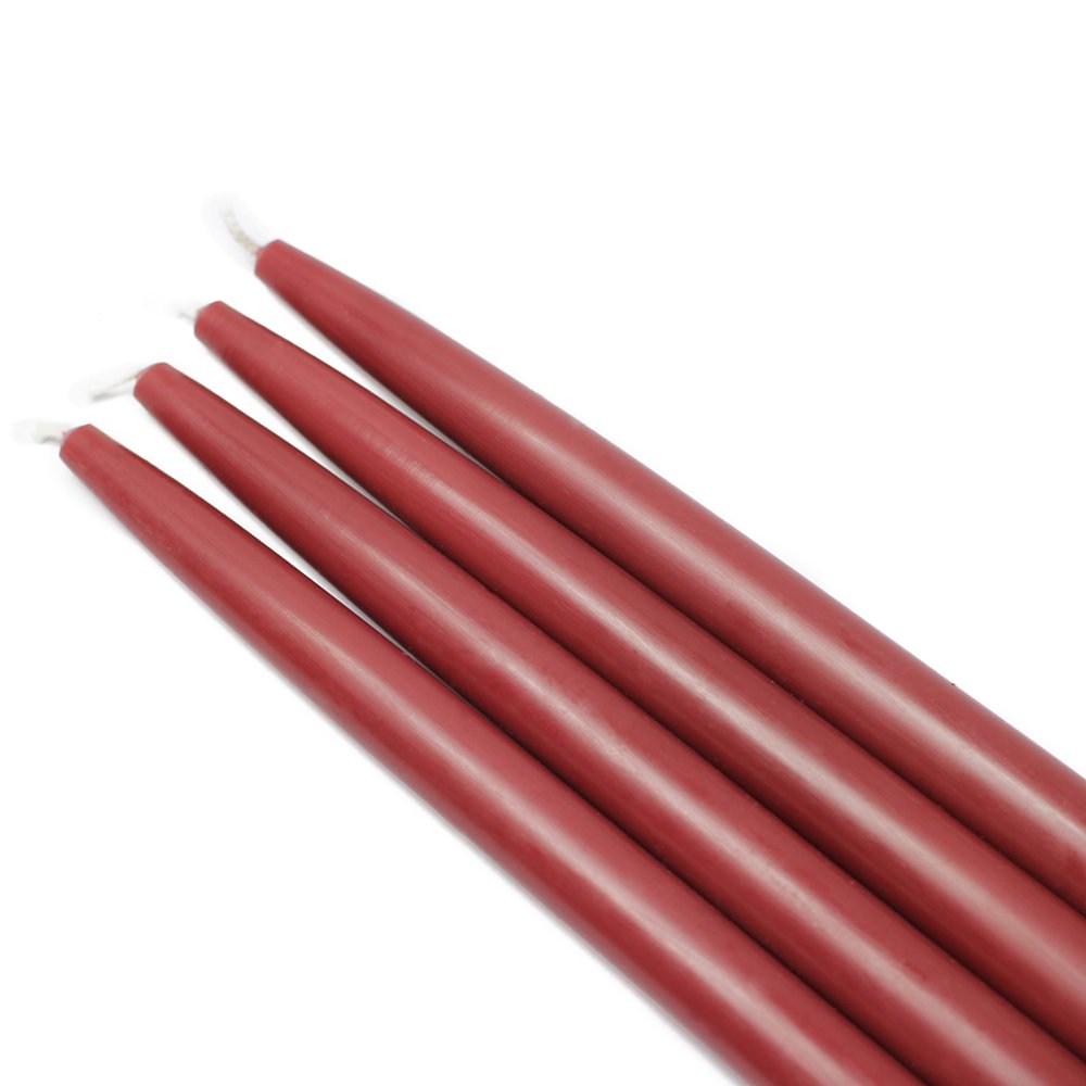 144-Piece 10-Inch Burgundy Taper Candles for Weddings, Parties, and Home Decor – CEZ-029_12