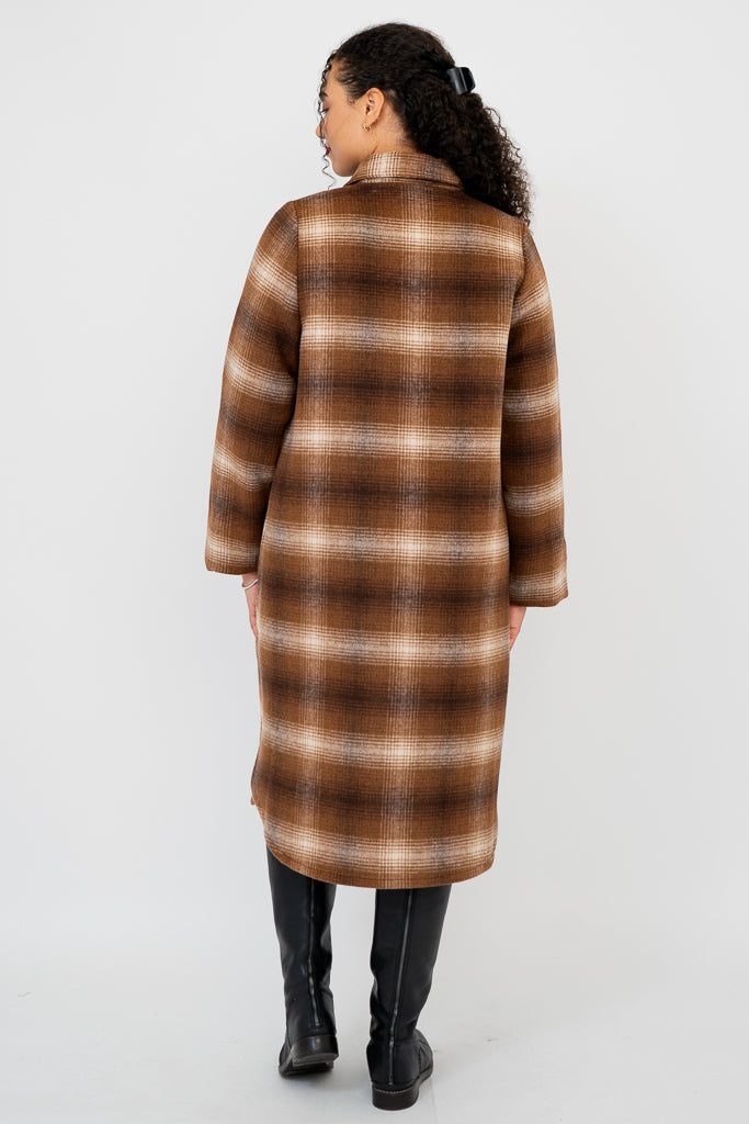Bronwyn Coat in Cinnamon - Premium Boiled Wool Women's Winter Coat for Casual & Office Wear
