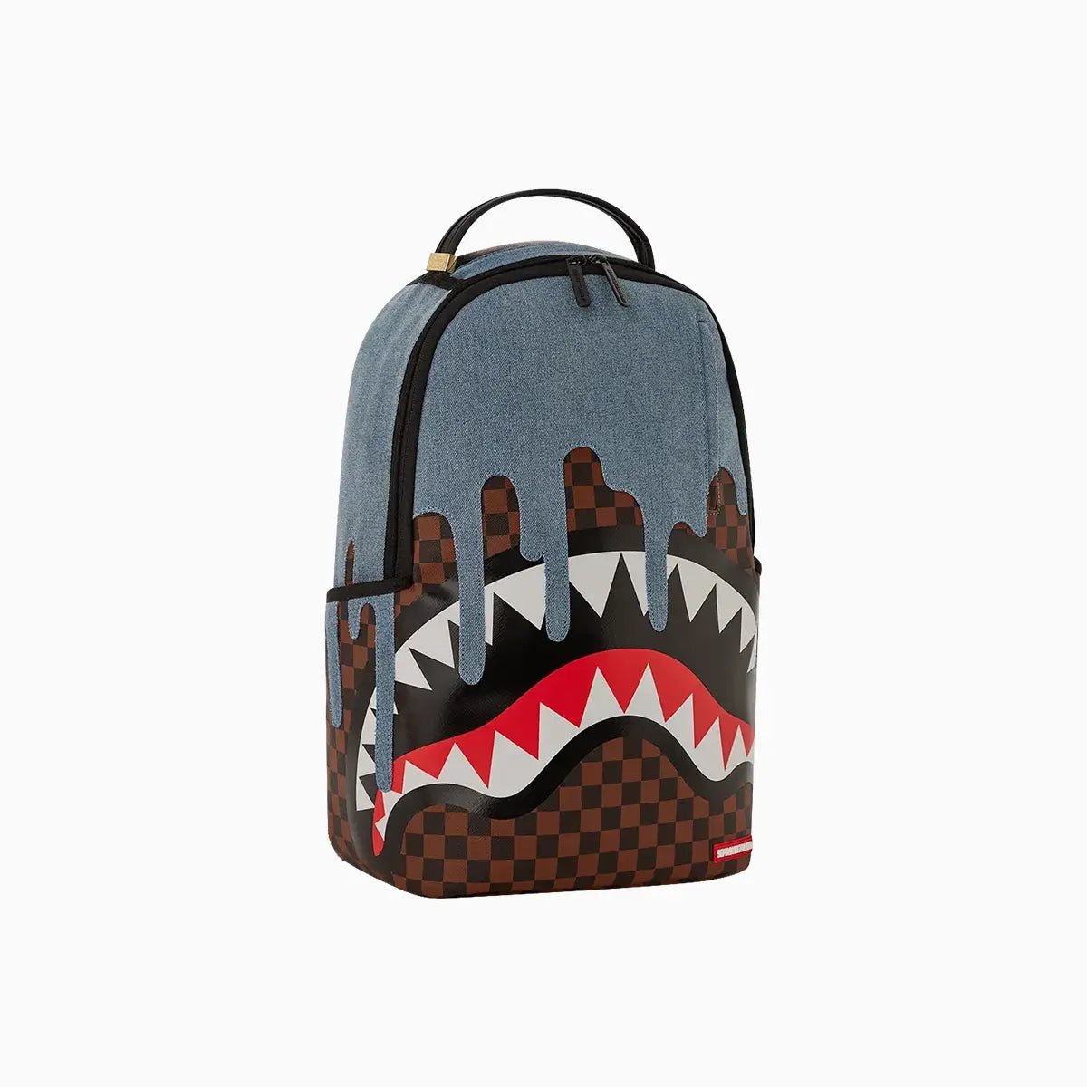 Shark Print Drip Backpack for School & Travel - Trendy Fabric House Design for Teens & Adults - Perfect for College, Gym & Outdoor Adventures