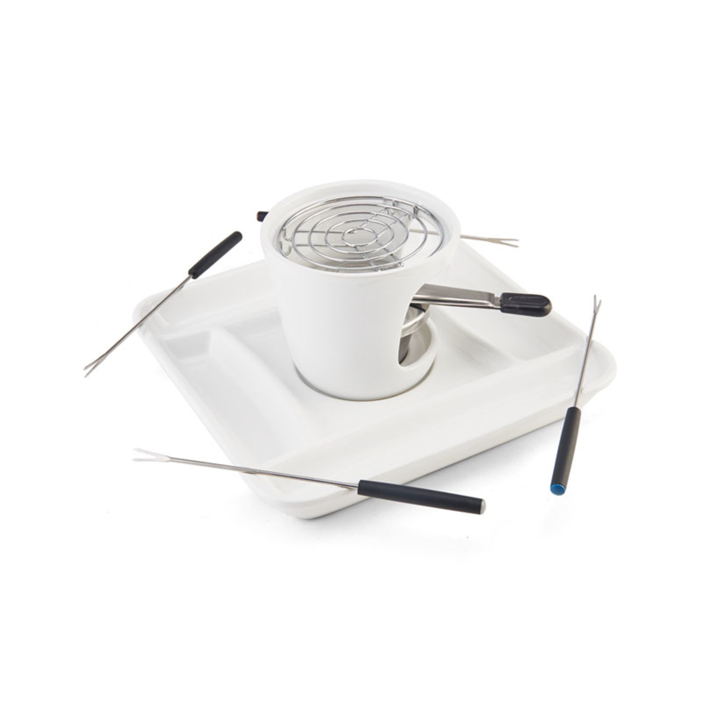 Chicago Metallic S'mores Maker - Portable Campfire Dessert Kit for Indoor & Outdoor Use - Perfect for Backyard BBQs, Camping Trips & Family Gatherings - White Small Size
