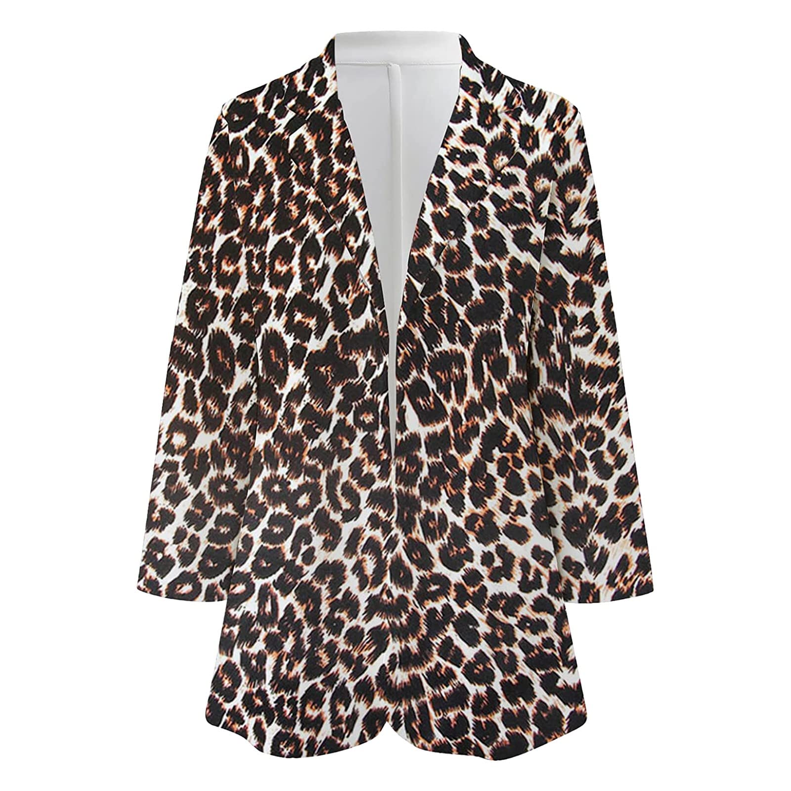 UODSVP Women's Fashion Lapel Printed Jacket - Stylish Casual Blazer Coat for Office, Dating & Everyday Wear