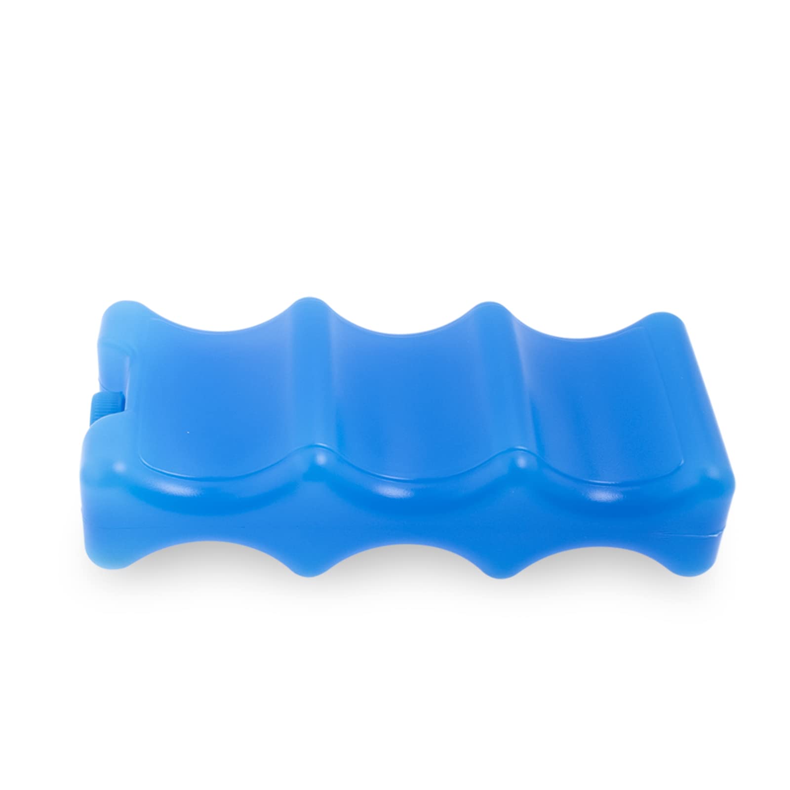 4 Pack Reusable Ice Packs for Coolers - Wave Design Freezer Packs for Beverages, Beer & Breast Milk Storage - Perfect for Camping, Picnics & Outdoor Activities (Blue)