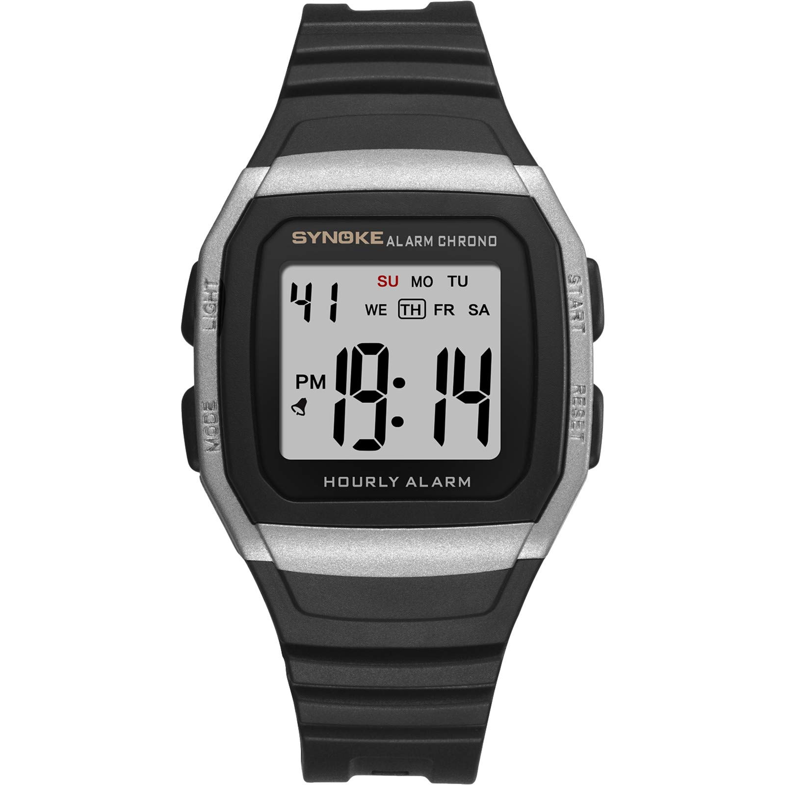 Shockproof Waterproof Sports Digital Watch for Men - Multifunctional Electronic Watch with Stopwatch, Alarm & LED Display - Perfect for Soccer Referees, Students & Outdoor Activities