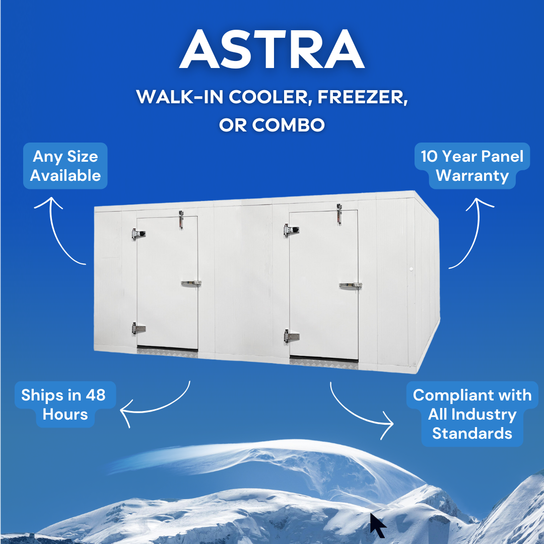 10 x 13 Walk-In Combo Cooler & Freezer with Floor - Commercial Refrigeration Unit for Restaurants, Grocery Stores & Food Service Businesses - Perfect for Back Kitchen Storage & Inventory Organization