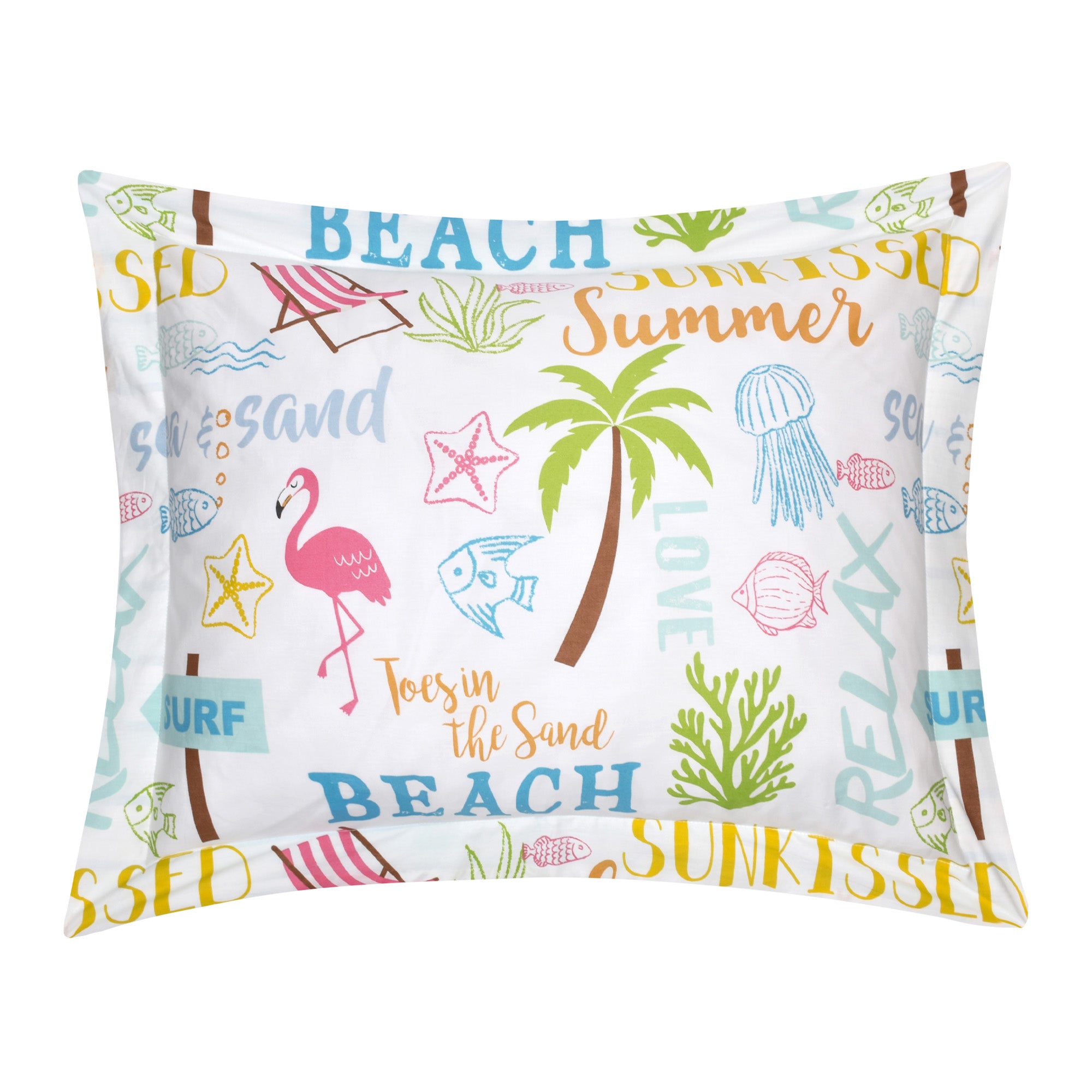 Beach Days Comforter Set - Soft Coastal Bedding for Summer & Vacation Homes - Perfect for Beach House Decor, Guest Rooms & Relaxing Bedroom Retreats