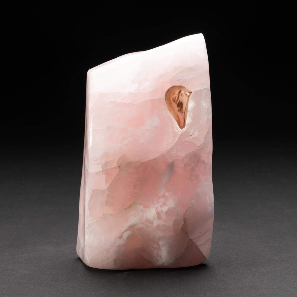 Natural Polished Pink Mangano Calcite Stone from Pakistan - 5 lbs (MC37) - Healing Crystal for Meditation, Reiki, and Home Decor