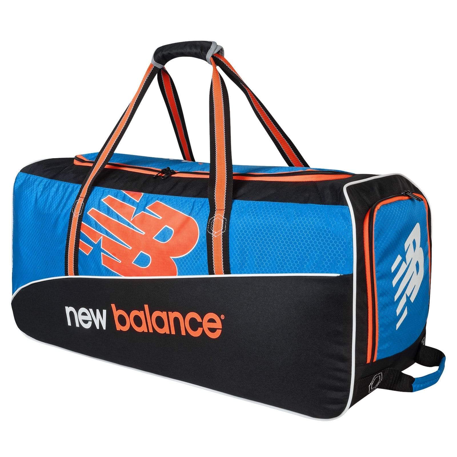 New Balance DC580 Wheelie Cricket Kit Bag - Black/Blue - Durable Sports Equipment for Cricket Players & Travel Use