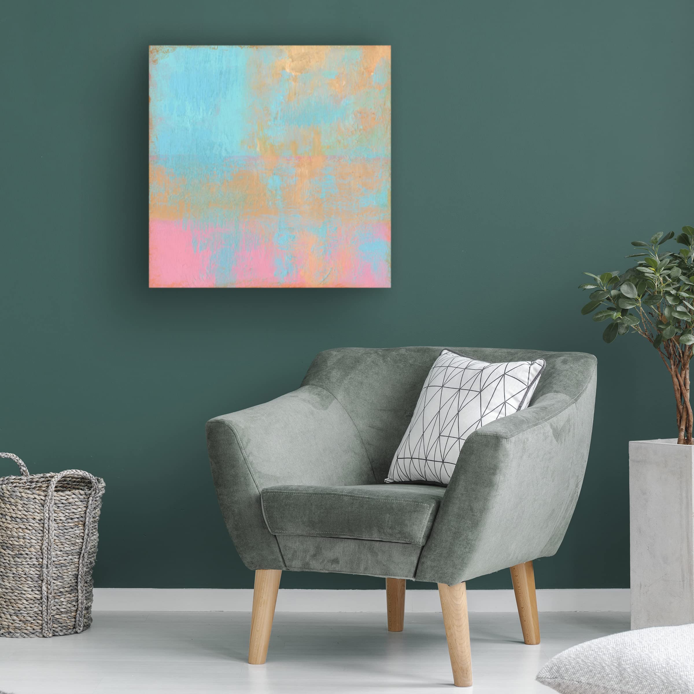 Carol Young 'Day Glow Pastel II' Canvas Wall Art Print - Vibrant Pastel Abstract Painting for Living Room, Bedroom & Office Decor
