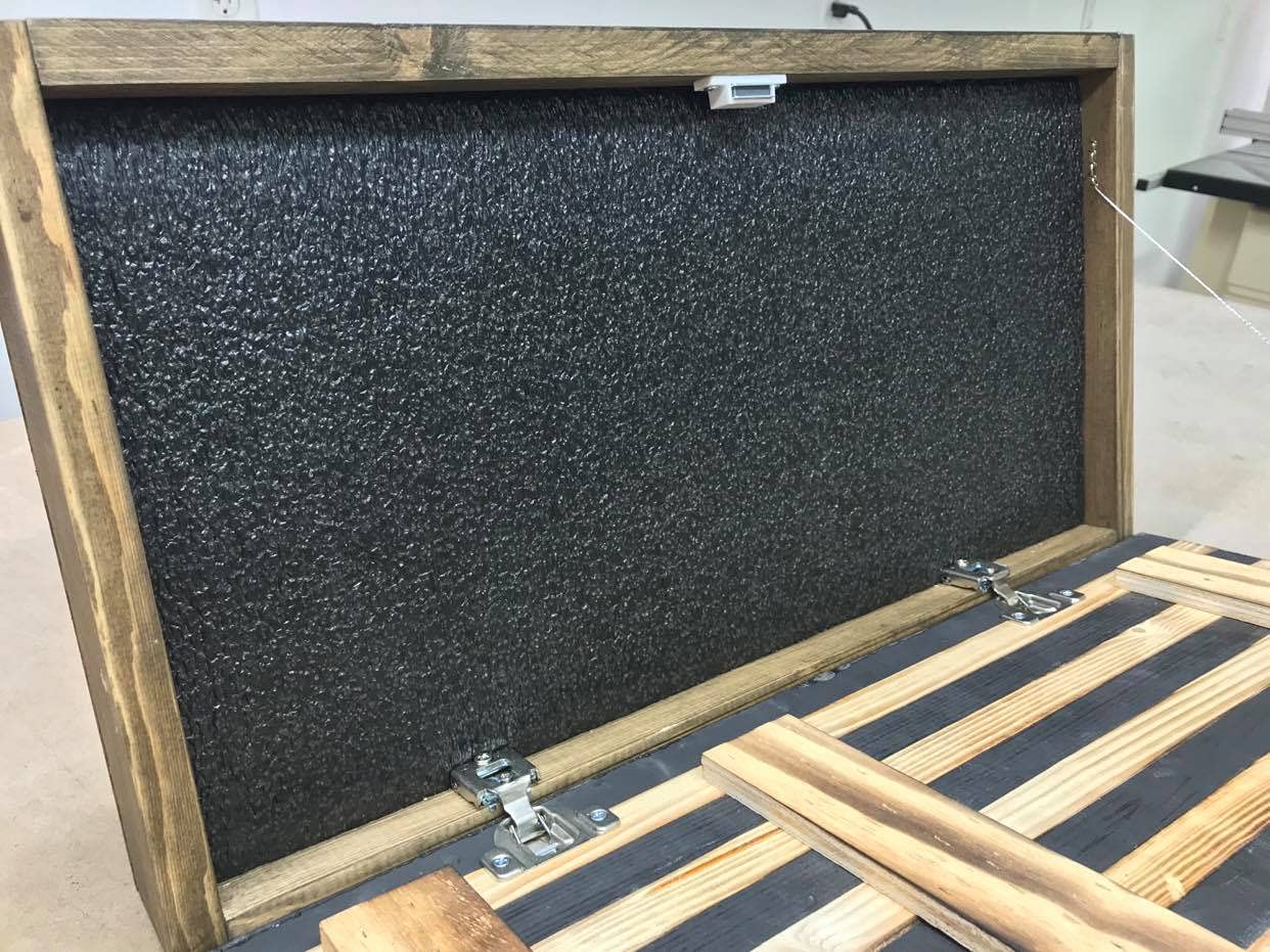 Rustic Wood American Flag Concealment Cabinet - Handcrafted Wall Mounted Storage for Guns & Valuables | Perfect for Home, Office & Cabin Decor